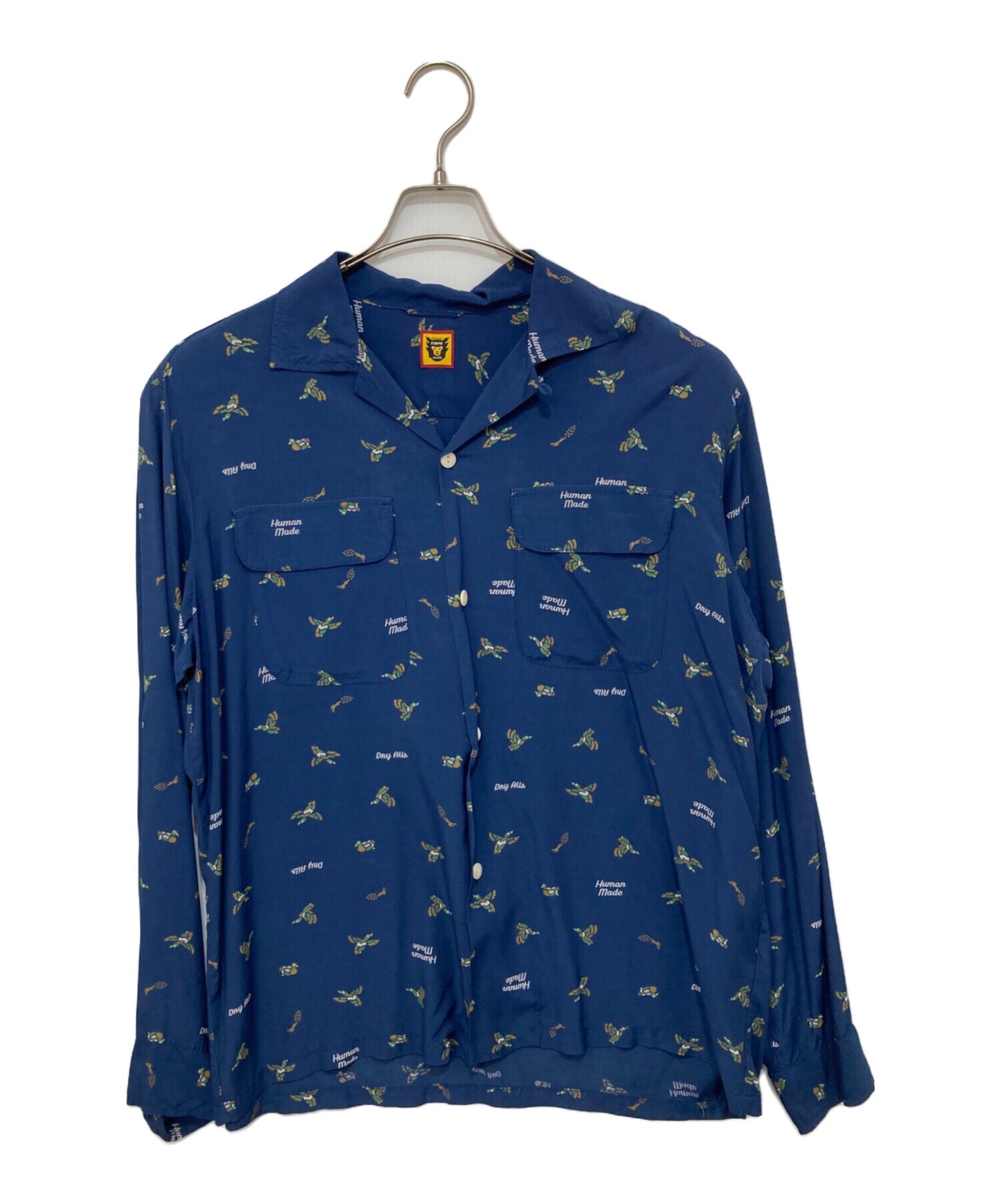 [Pre-owned] HUMAN MADE Duck Pattern Open Collar Shirt Long Sleeve Shirt