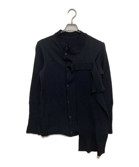 [Pre-owned] YOHJI YAMAMOTO PLAIN RIB FRONT D CLOTH CARDIGAN Ribbed cardigan F0-K32-183 F0-K32-183