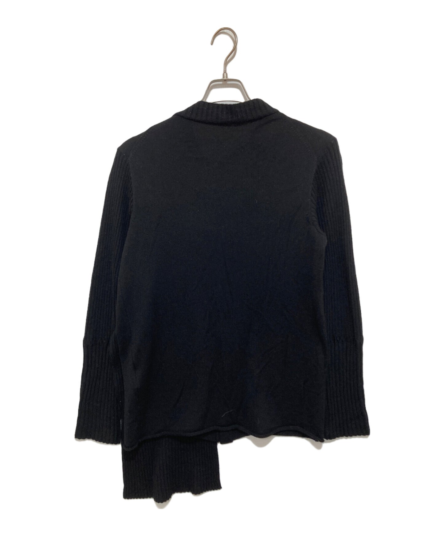 [Pre-owned] YOHJI YAMAMOTO PLAIN RIB FRONT D CLOTH CARDIGAN Ribbed cardigan F0-K32-183 F0-K32-183