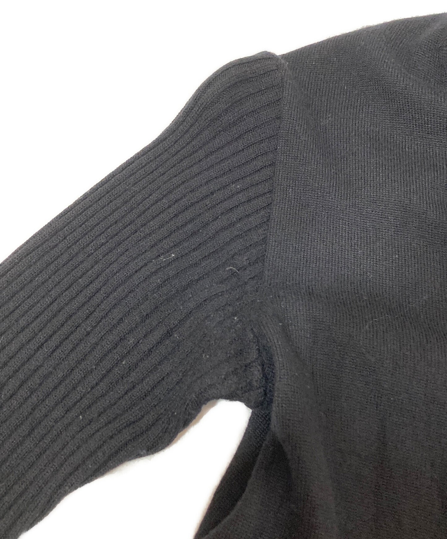 [Pre-owned] YOHJI YAMAMOTO PLAIN RIB FRONT D CLOTH CARDIGAN Ribbed cardigan F0-K32-183 F0-K32-183
