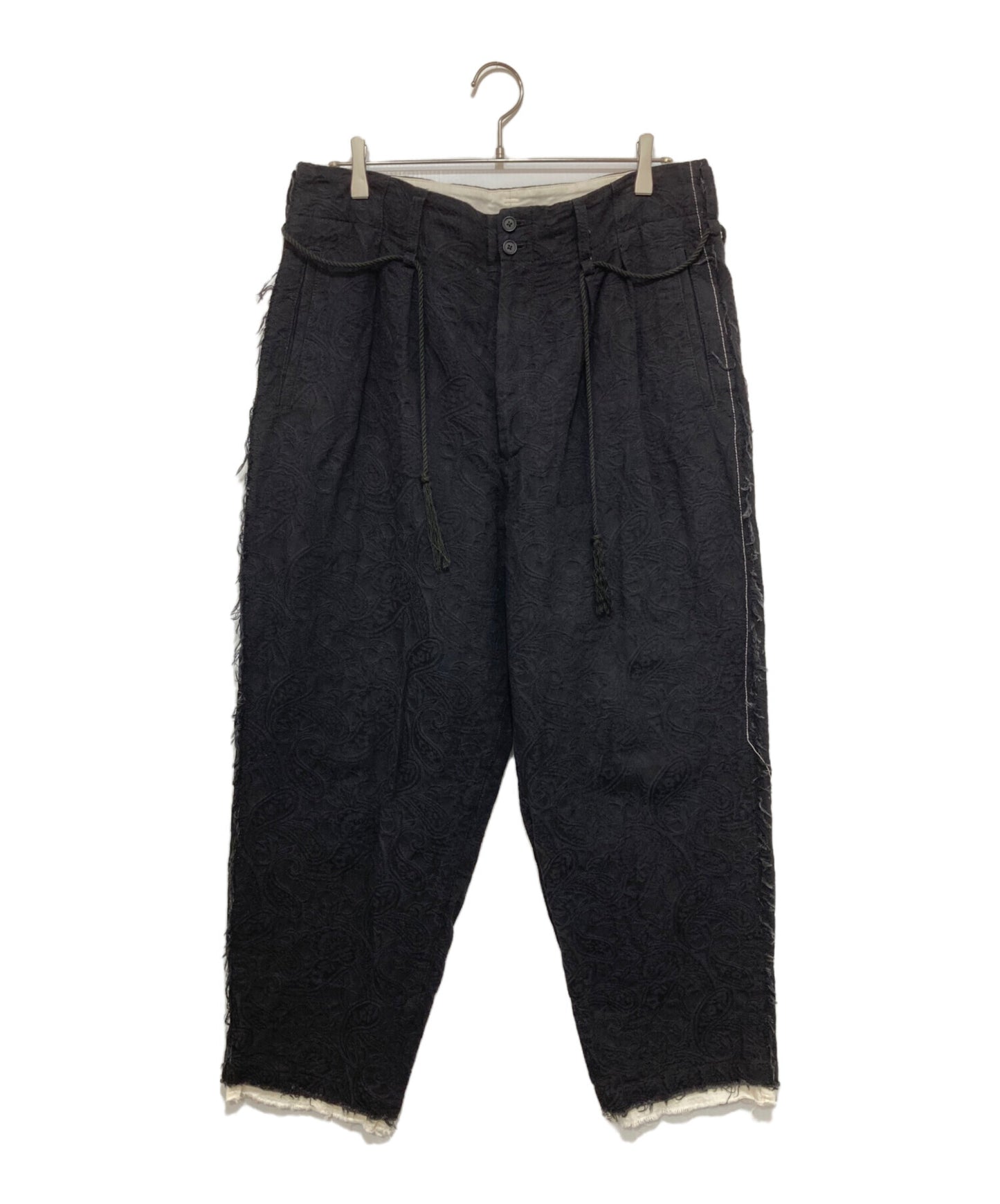 [Pre-owned] s'yte PAISLEY PATTERN JACQUARD CUT-OUT DESIGN TASSEL STRING 2-TUCK PANTS UI-P27-034