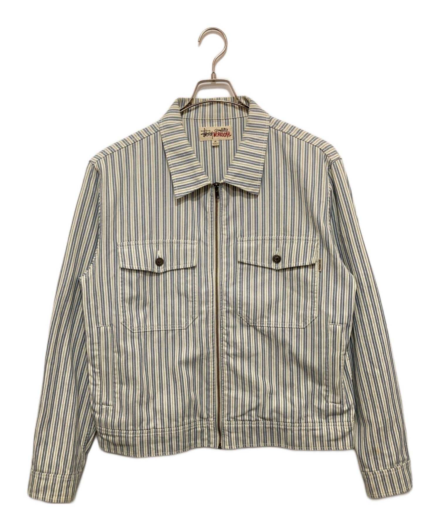 Clothing Stussy Stripe Garage Stussy Garage Zip Up Shirt Pre-owned