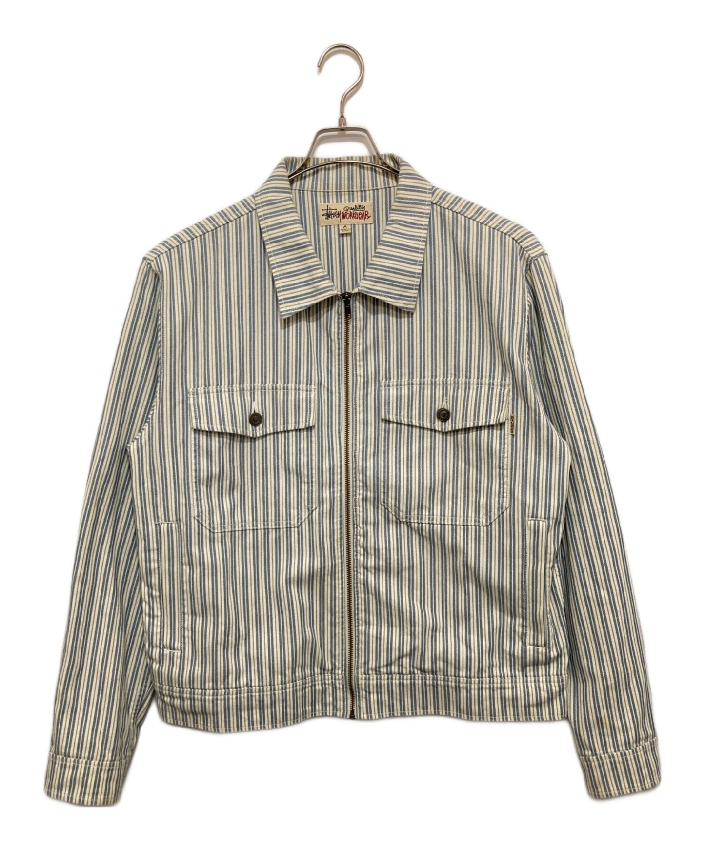[Pre-owned] stussy STRIPE GARAGE JACKET 115564