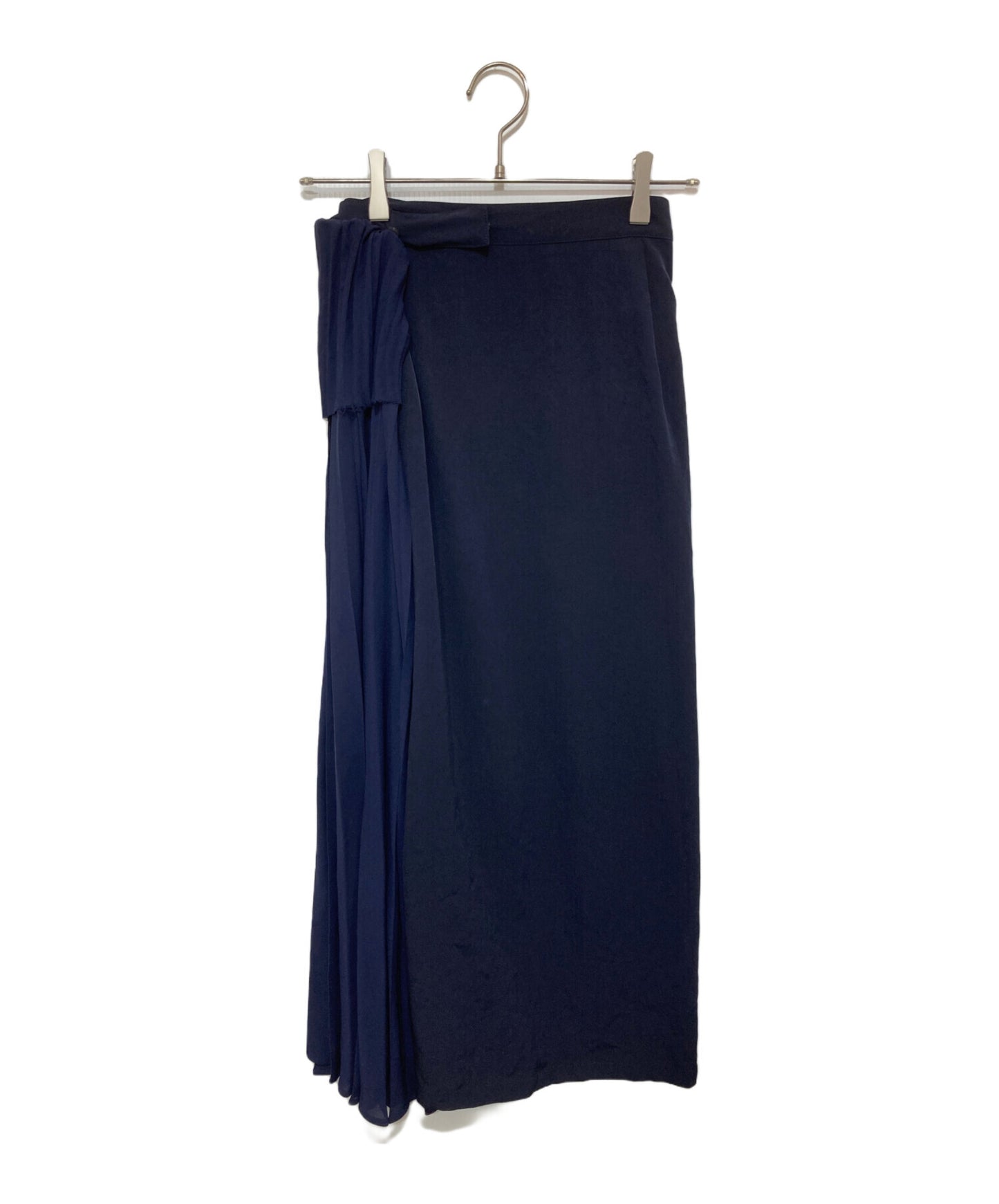 [Pre-owned] Y's Wrap Skirt with Pleats YS-S02-500