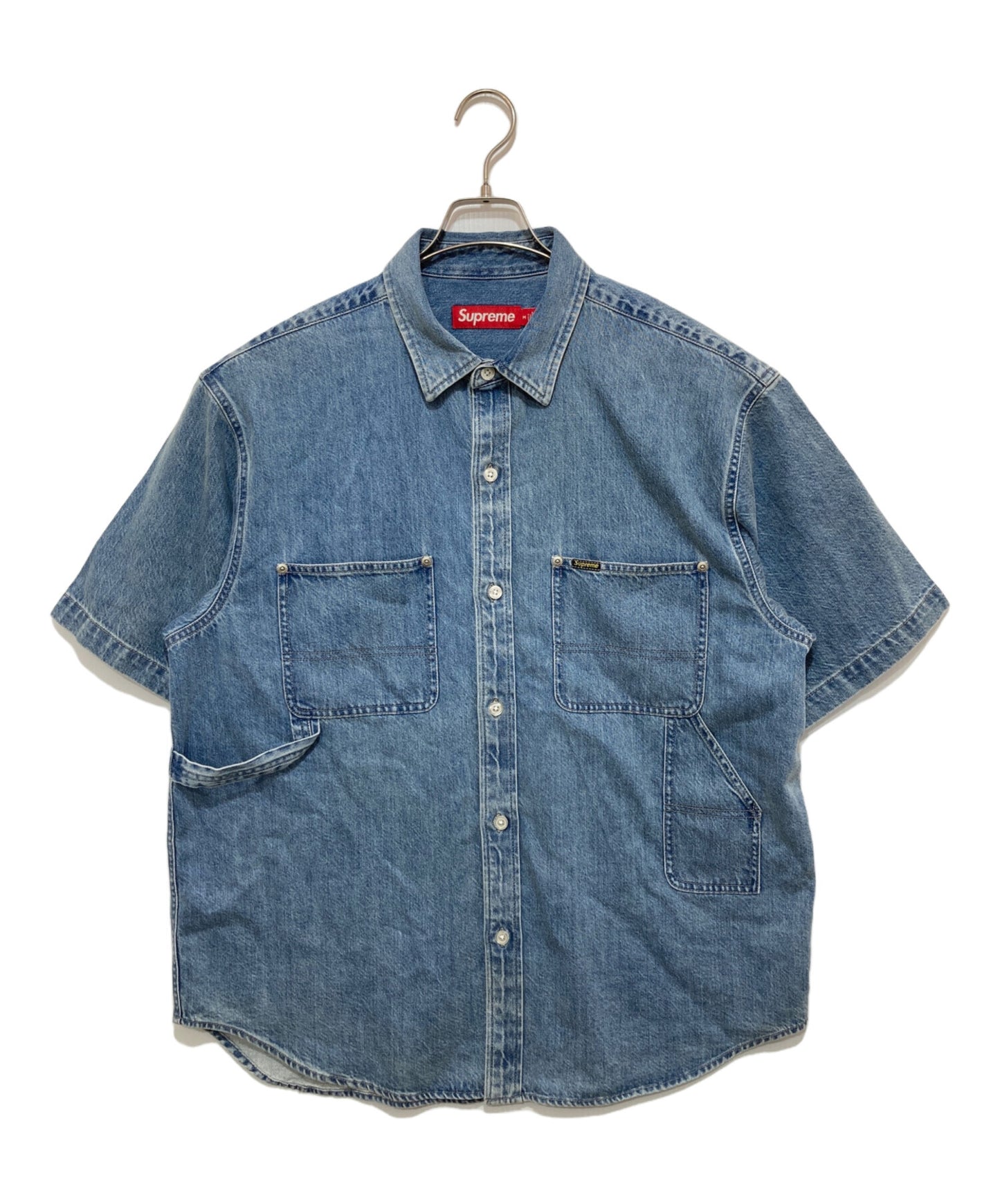 [Pre-owned] SUPREME Loose Fit Denim Painter Shirt / Short Sleeved Shirt