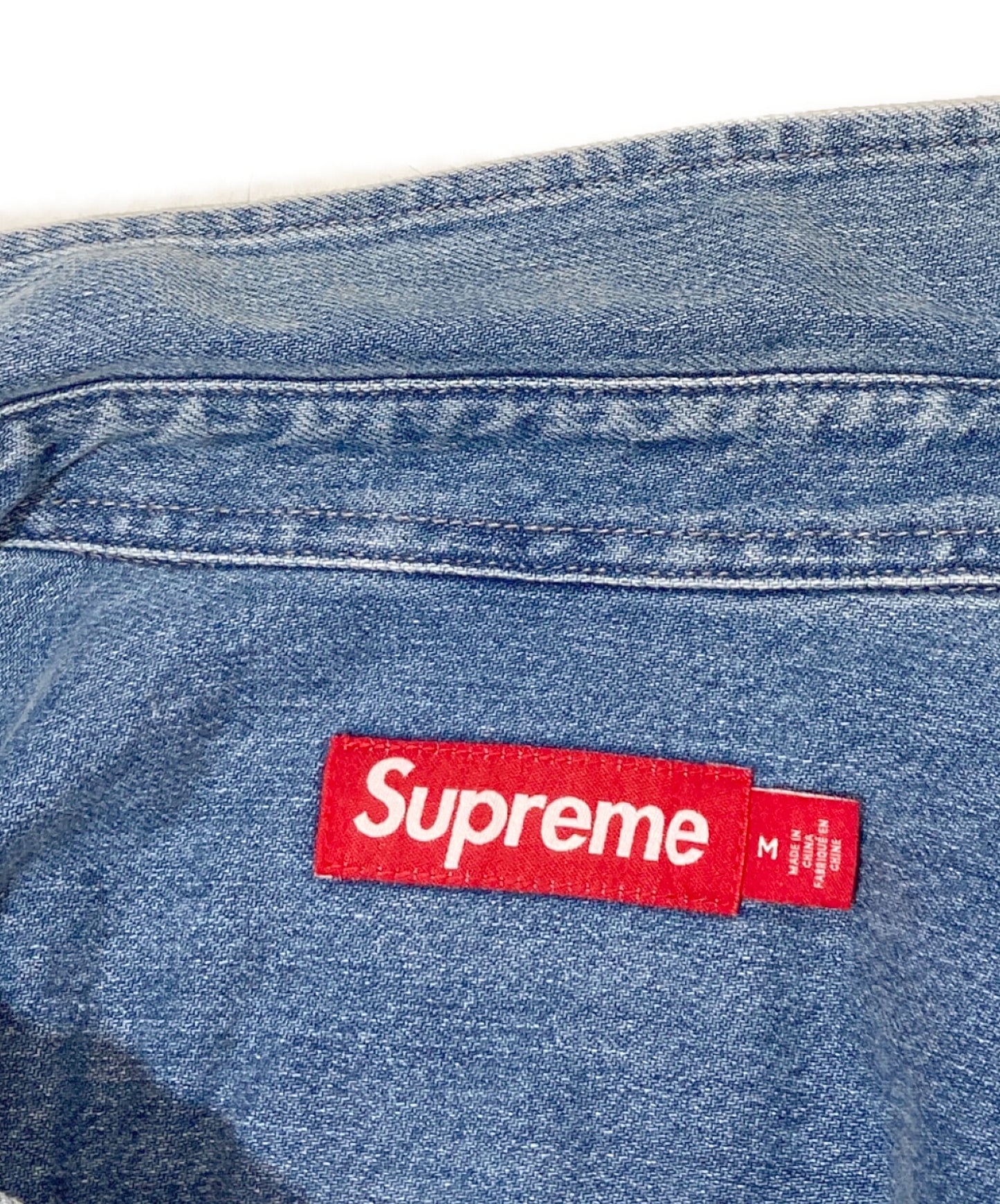 [Pre-owned] SUPREME Loose Fit Denim Painter Shirt / Short Sleeved Shirt