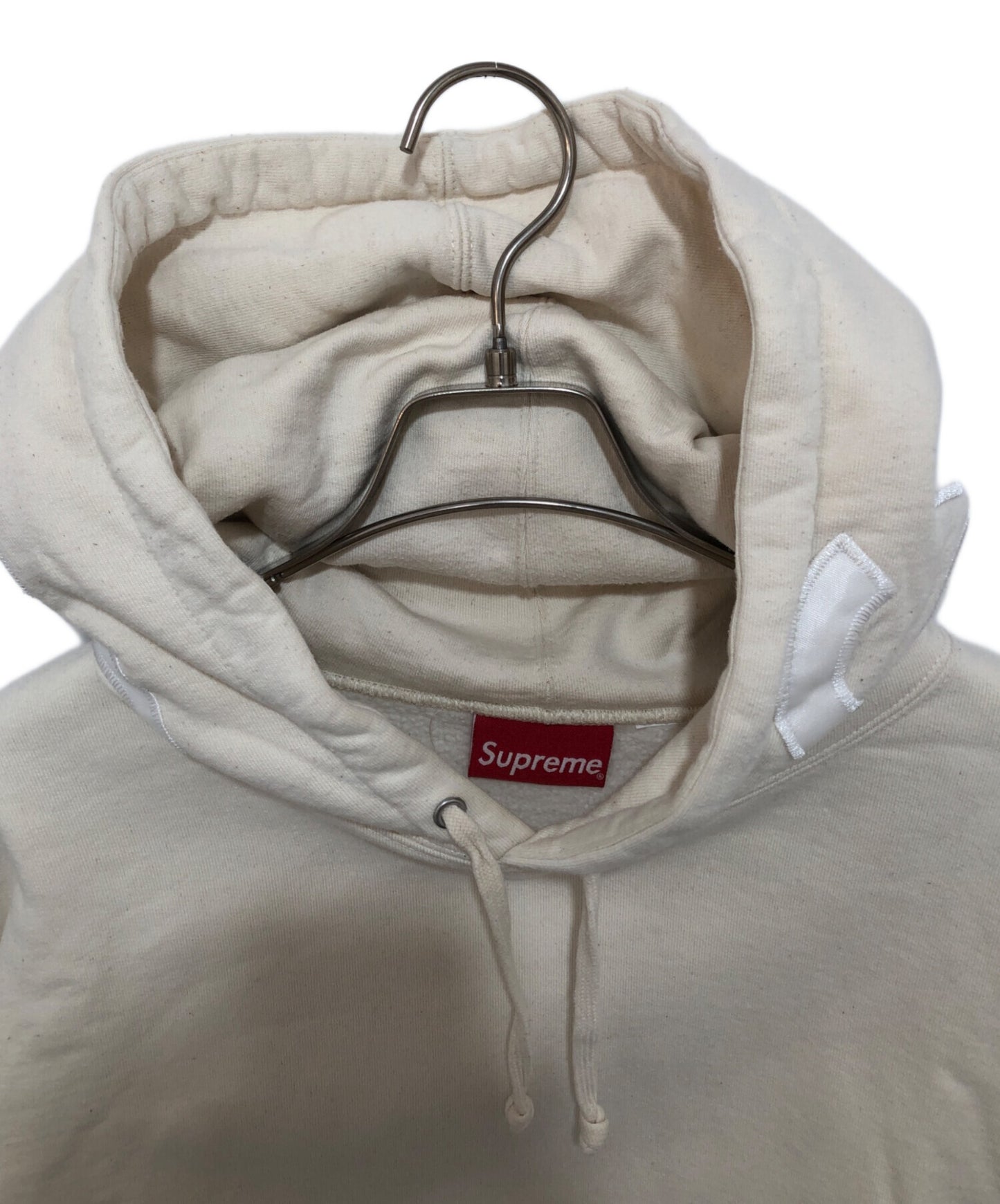 [Pre-owned] SUPREME Contrast Hooded Sweatshirt Contrast Sweatshirt Hoodie 21AW Hooded Logo Off White