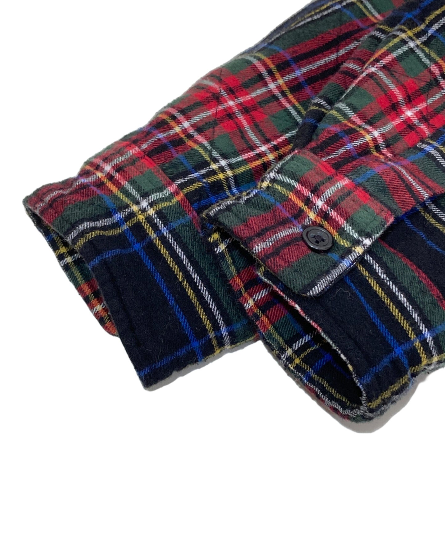 [Pre-owned] SUPREME Quilted Plaid Flannel Shirt 21FW