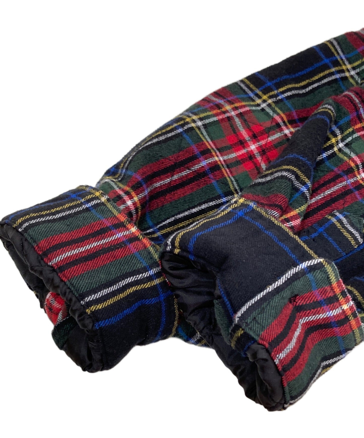 [Pre-owned] SUPREME Quilted Plaid Flannel Shirt 21FW