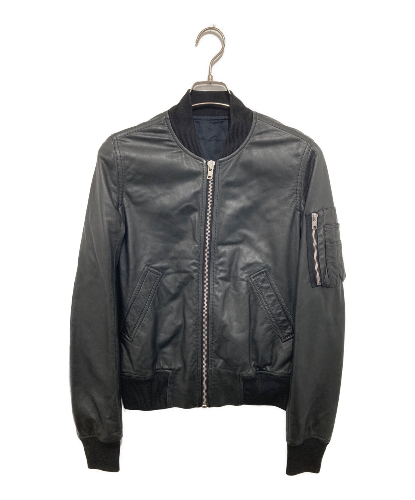 [Pre-owned] RICK OWENS 15SS Zip-Up Leather Jacket, Archive Flight Jacket  RP15S5709