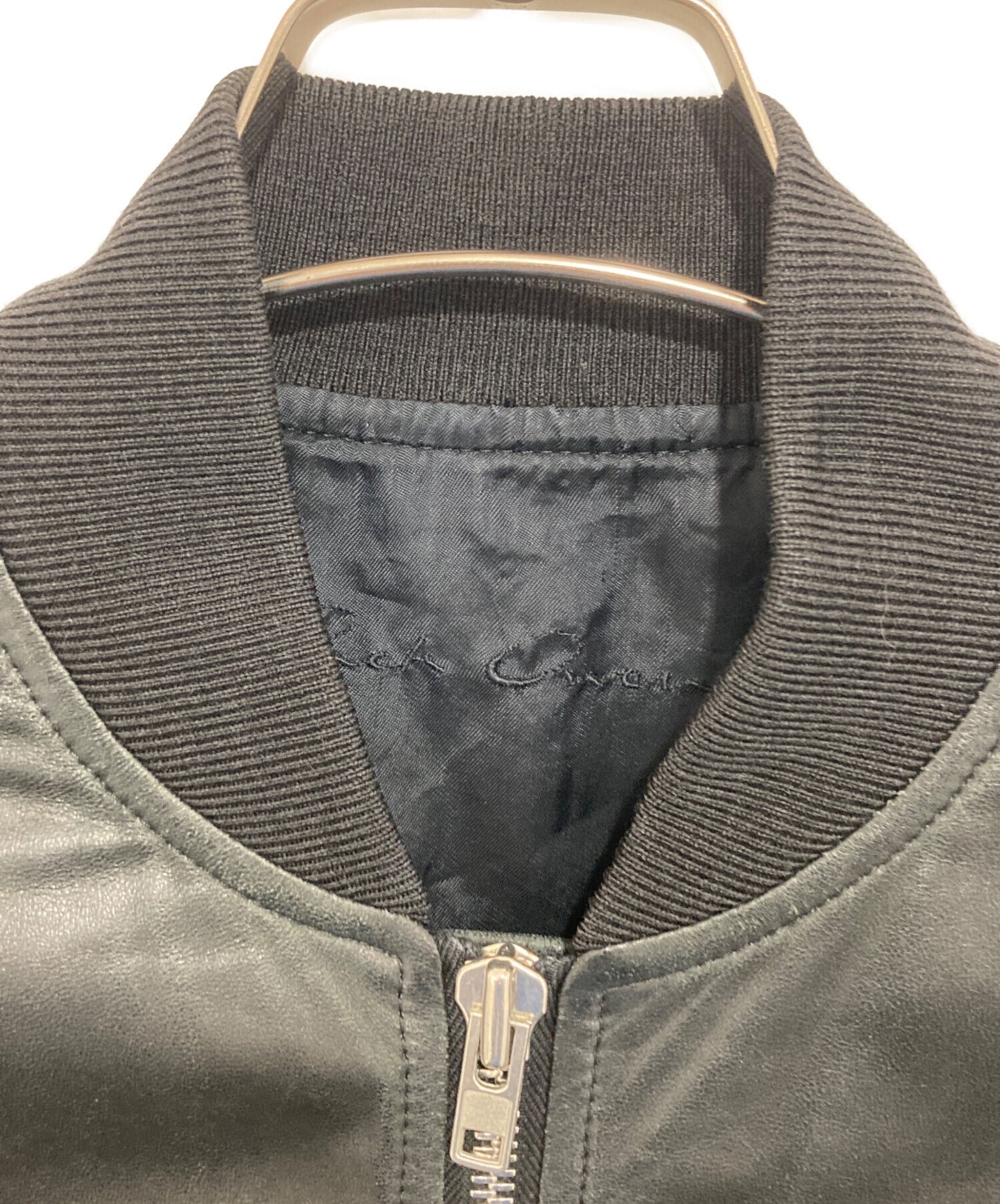 [Pre-owned] RICK OWENS 15SS Zip-Up Leather Jacket, Archive Flight Jacket  RP15S5709