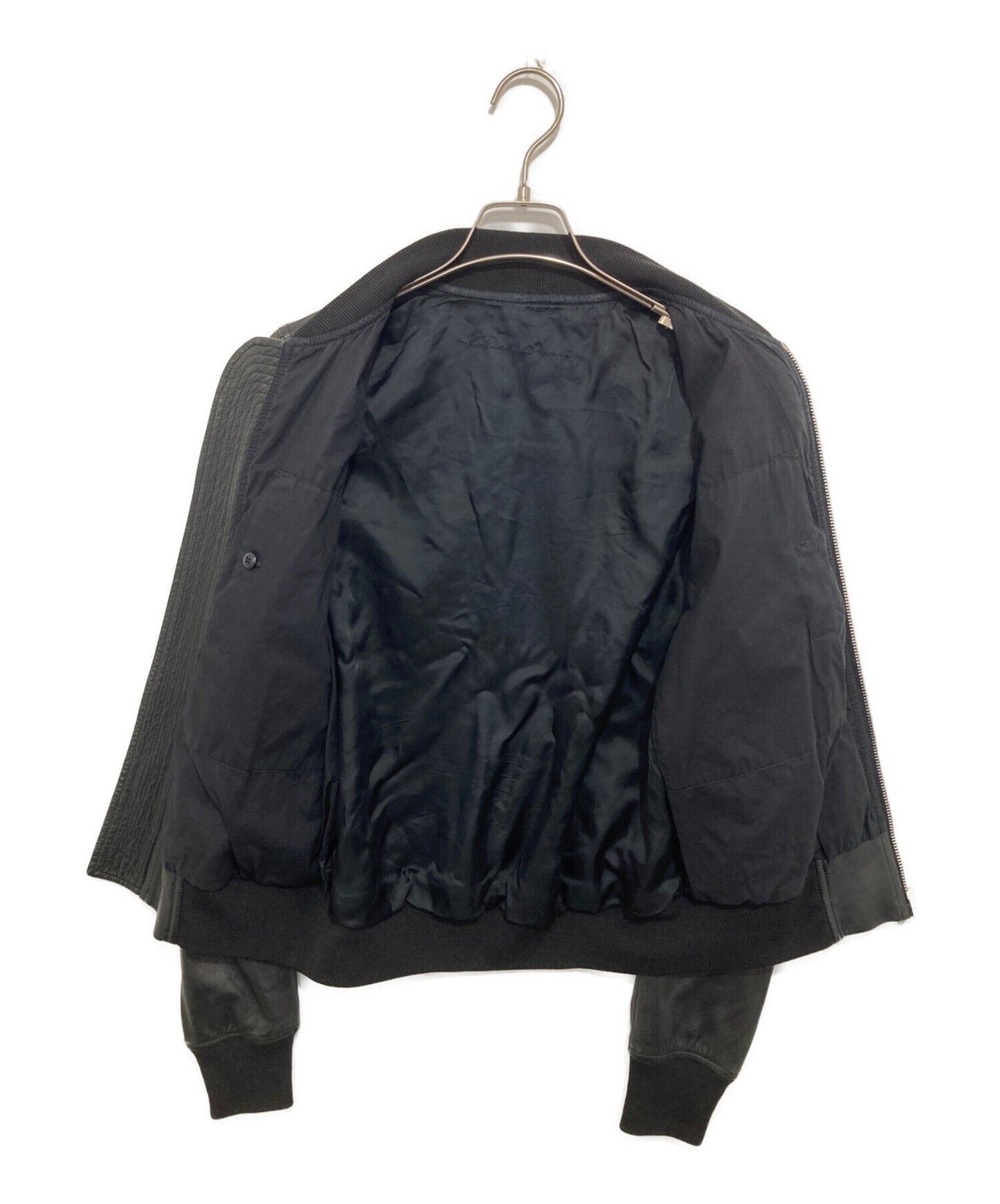 [Pre-owned] RICK OWENS 15SS Zip-Up Leather Jacket, Archive Flight Jacket  RP15S5709