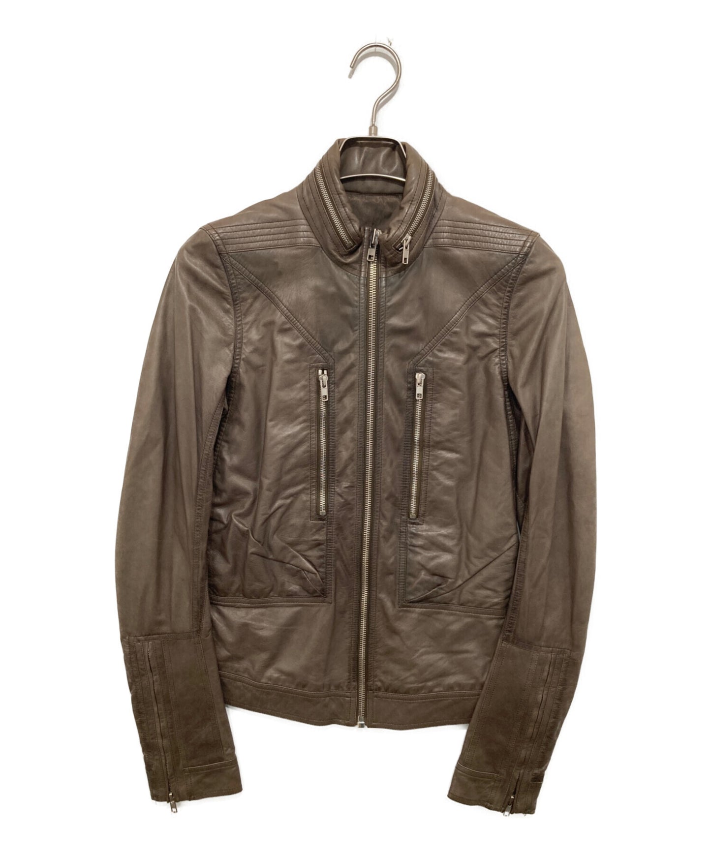 [Pre-owned] RICK OWENS 14SS Multi-Zip Leather Jacket Archive  RU14S1760