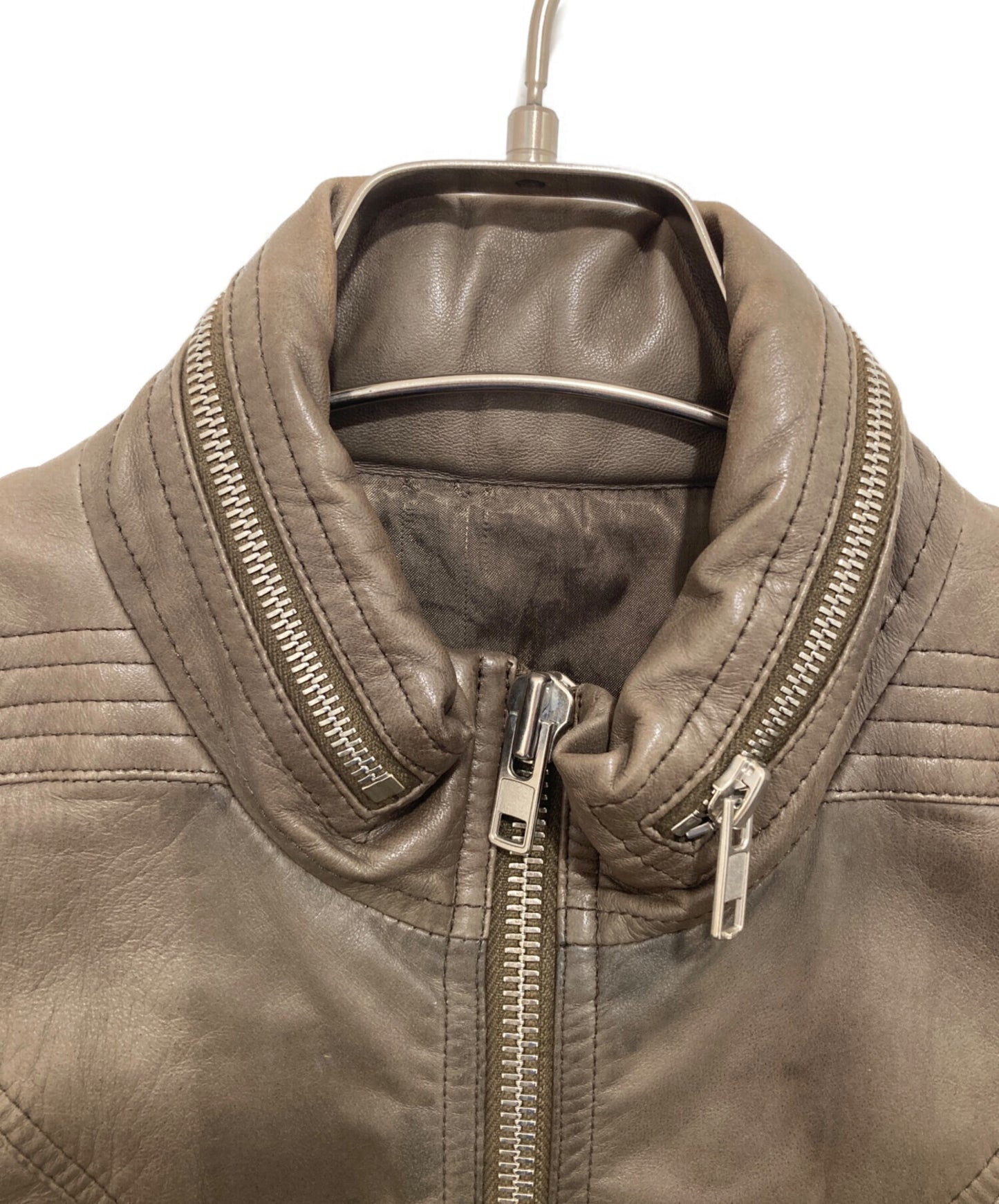 [Pre-owned] RICK OWENS 14SS Multi-Zip Leather Jacket Archive  RU14S1760