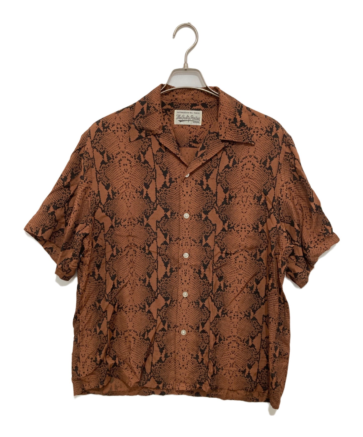 [Pre-owned] WACKO MARIA Python Print HAWAIIAN SHIRT S/S Hawaiian Shirt Hawaiian Open-Collar Shirt