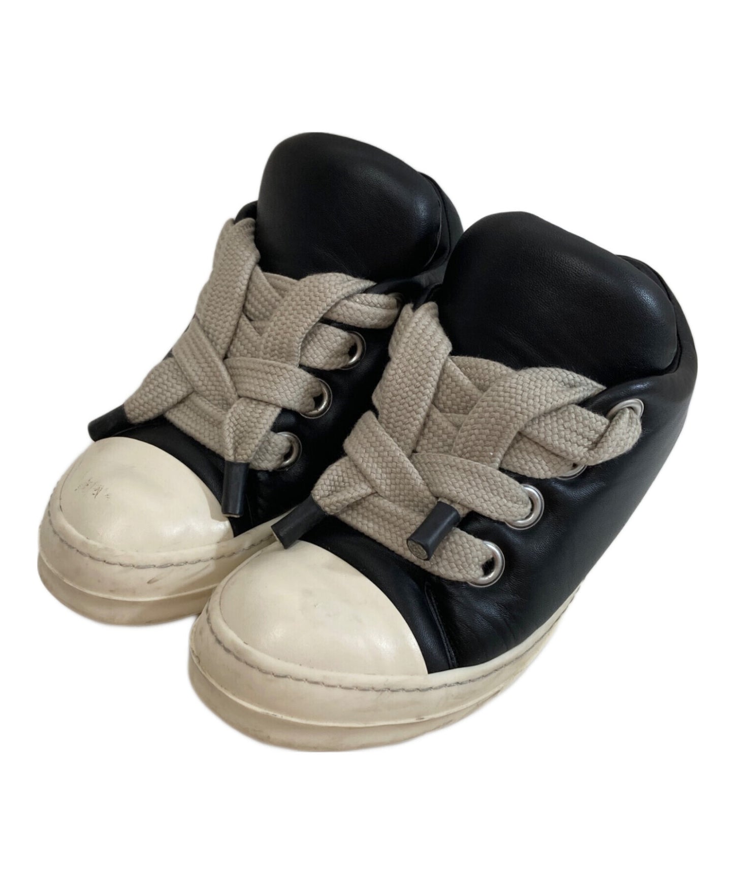 [Pre-owned] RICK OWENS Luxor Jumbo Padded Low 'Black Milk' RU02C7893-LLPW2-911 RU02C7893-LLPW2-911