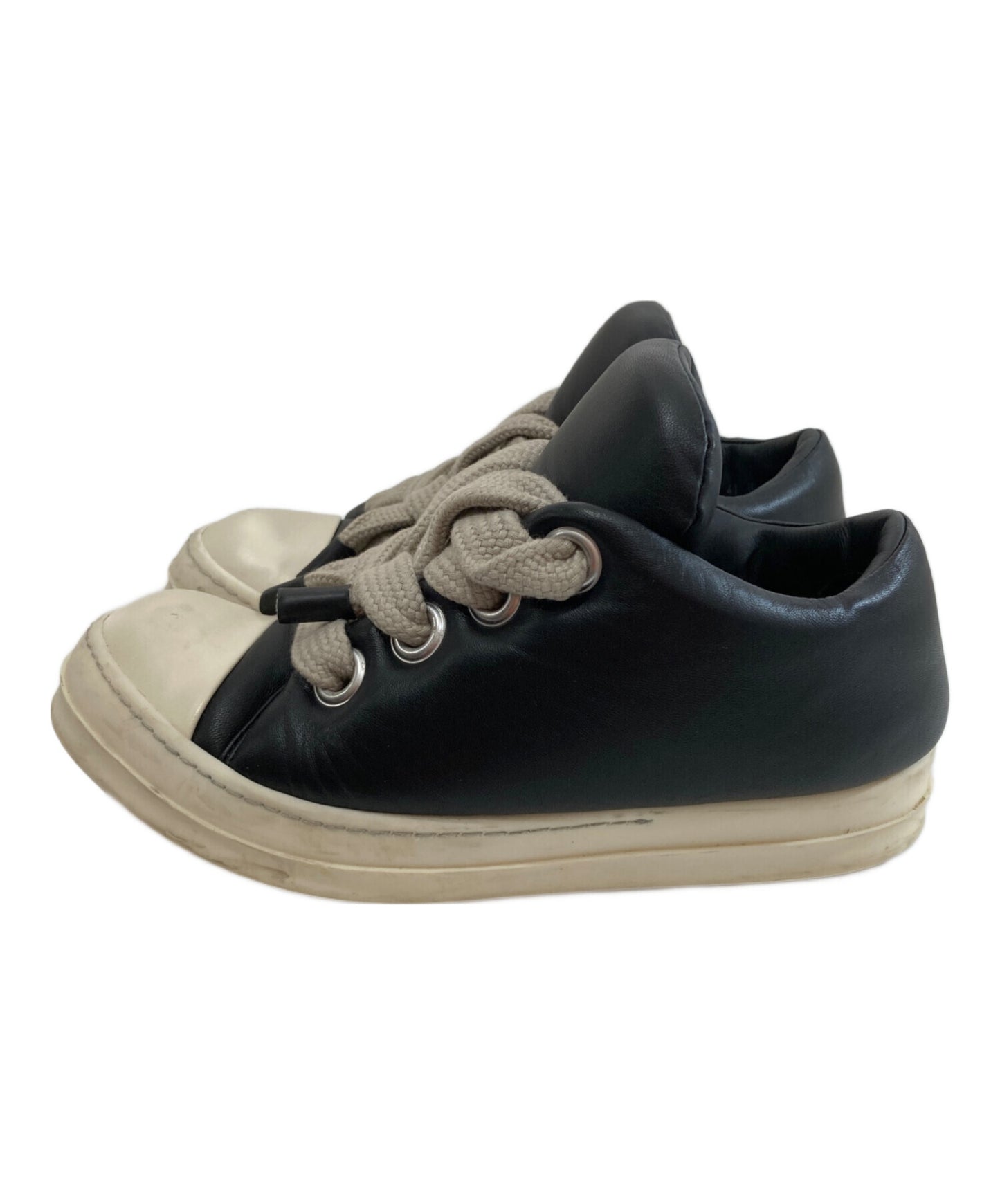 [Pre-owned] RICK OWENS Luxor Jumbo Padded Low 'Black Milk' RU02C7893-LLPW2-911 RU02C7893-LLPW2-911