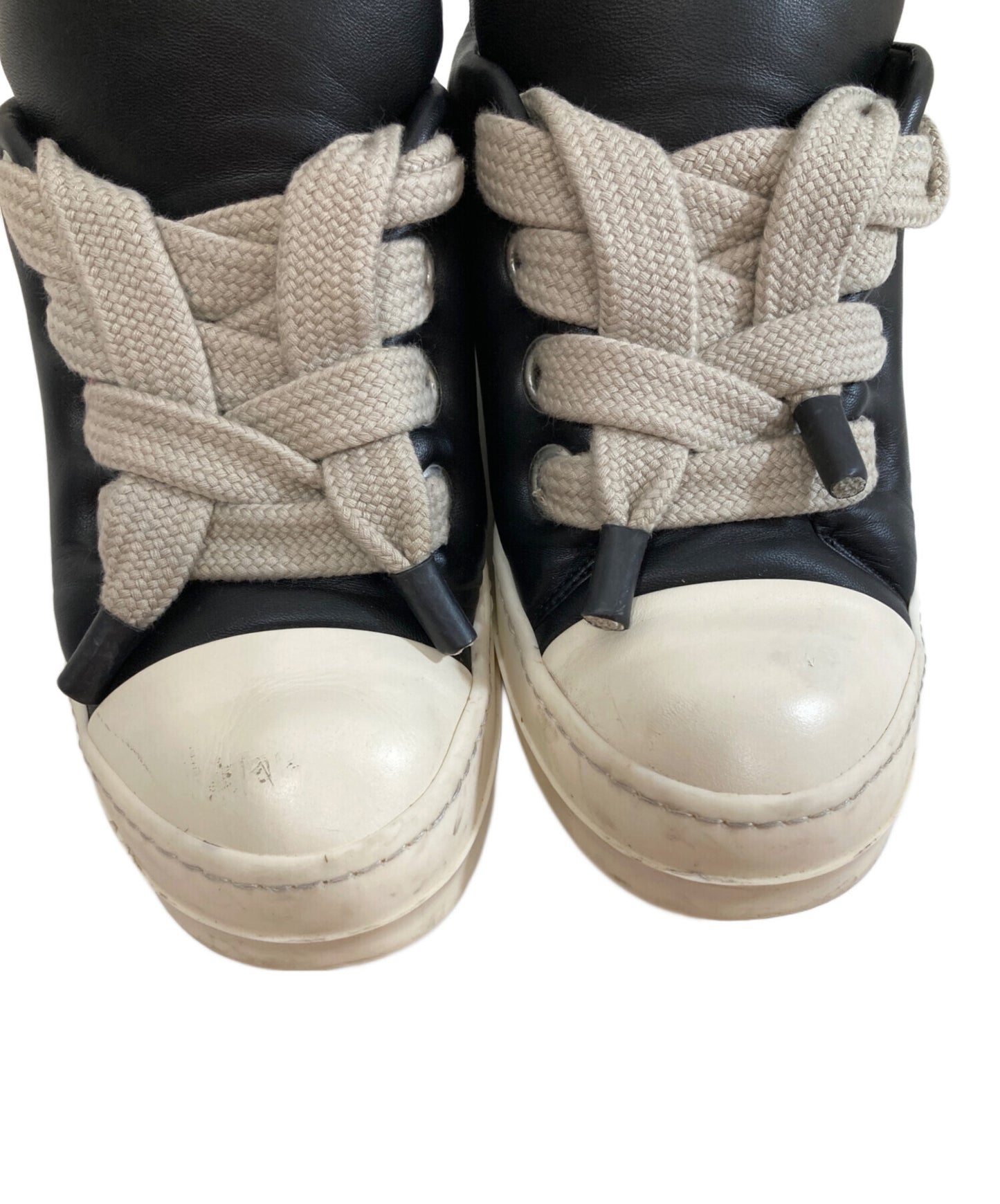 [Pre-owned] RICK OWENS Luxor Jumbo Padded Low 'Black Milk' RU02C7893-LLPW2-911 RU02C7893-LLPW2-911