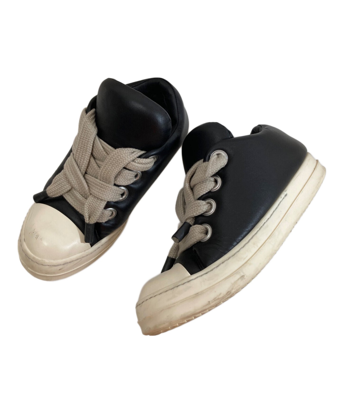 [Pre-owned] RICK OWENS Luxor Jumbo Padded Low 'Black Milk' RU02C7893-LLPW2-911 RU02C7893-LLPW2-911