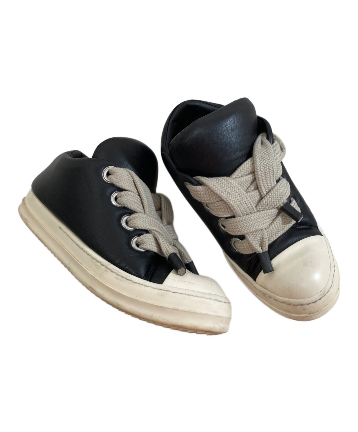 [Pre-owned] RICK OWENS Luxor Jumbo Padded Low 'Black Milk' RU02C7893-LLPW2-911 RU02C7893-LLPW2-911