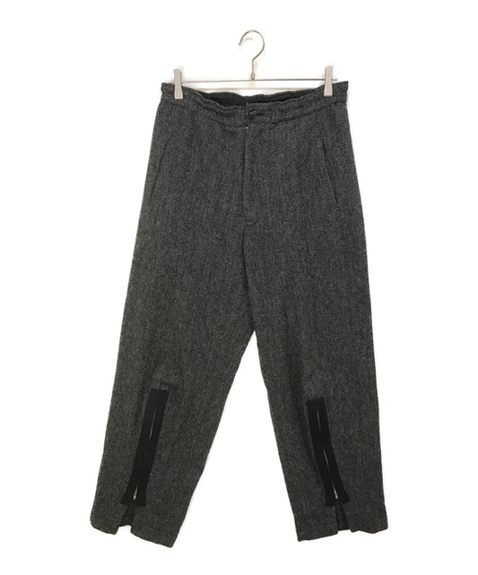 [Pre-owned] Y's Wool herringbone pants with hem zipper YE-P09-107