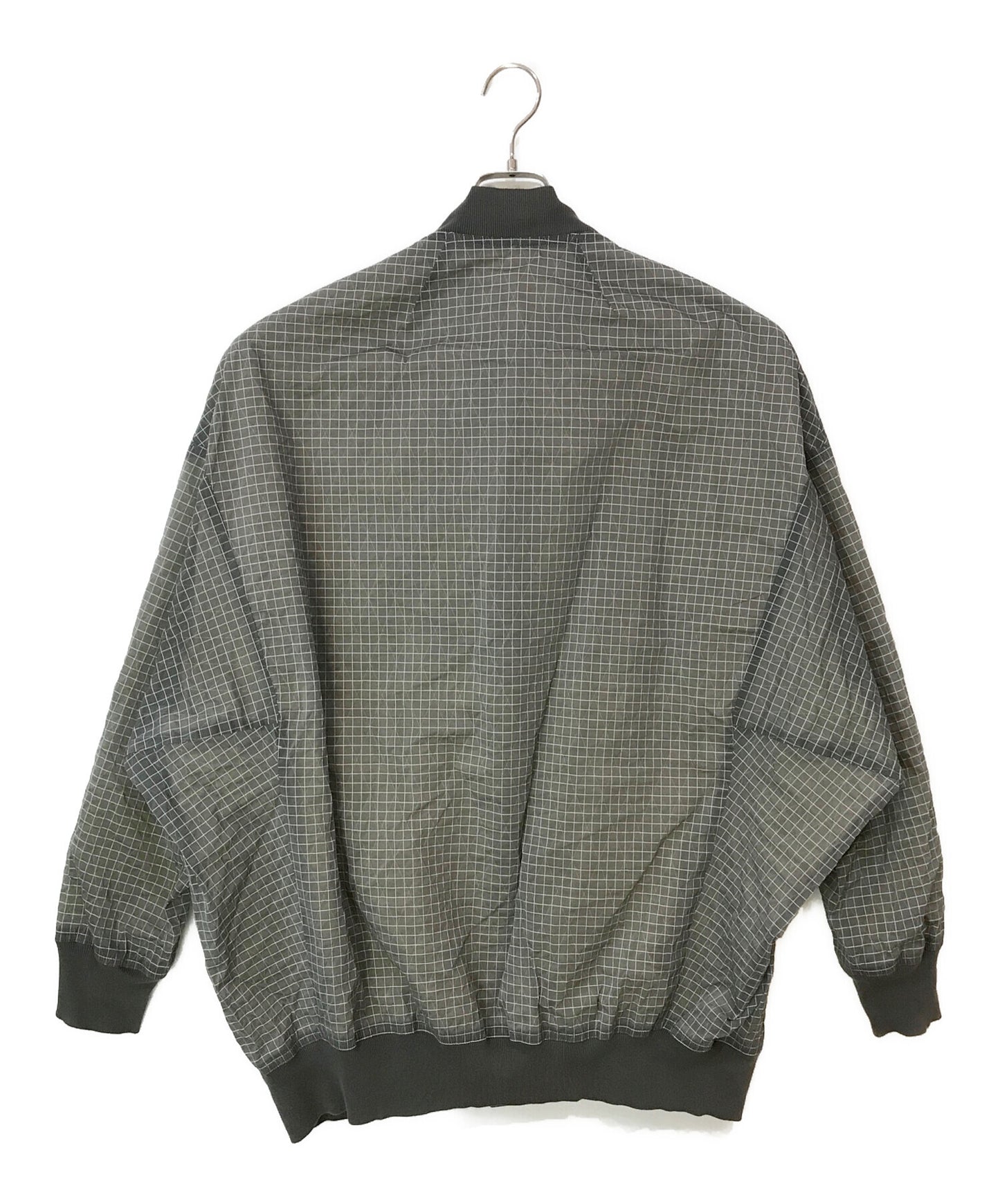 [Pre-owned] RICK OWENS Grid Pattern Bomber Jacket RU01C4795-DR