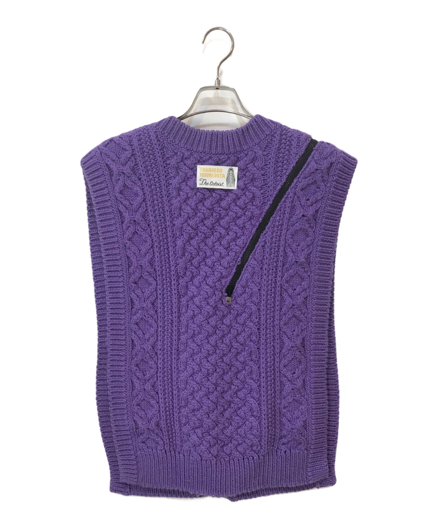 [Pre-owned] TAKAHIROMIYASHITA TheSoloIst. double zip reverse aran pattern vest sk.0002AW22