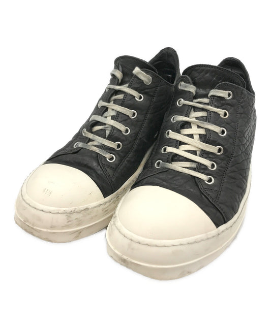 [Pre-owned] RICK OWENS RAMONES LOW Leather Low Cut Sneakers RU02B2891LBB