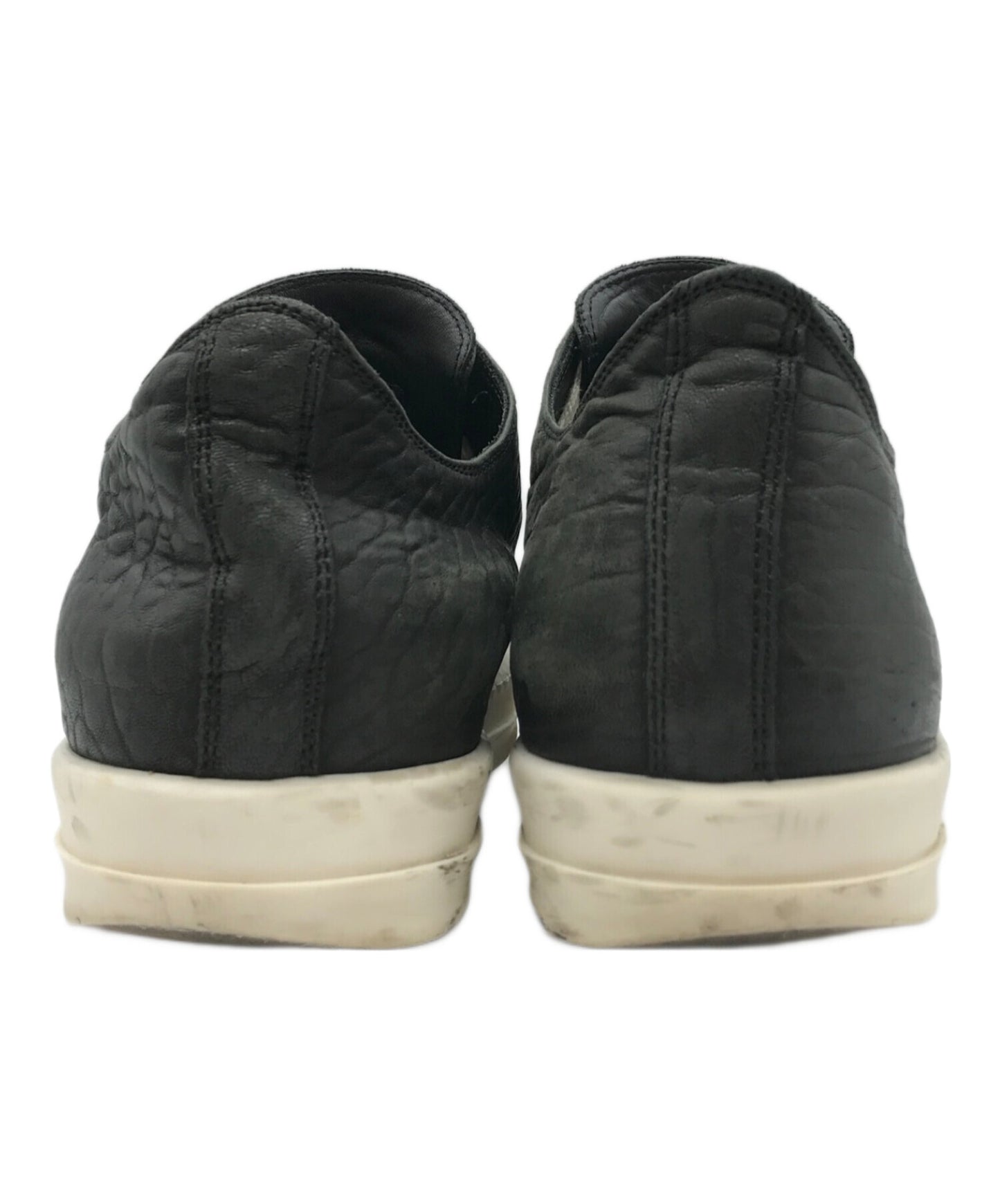 [Pre-owned] RICK OWENS RAMONES LOW Leather Low Cut Sneakers RU02B2891LBB