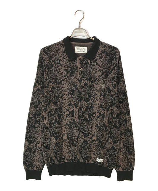 [Pre-owned] WACKO MARIA PYTHON KNIT POLO SHIRT