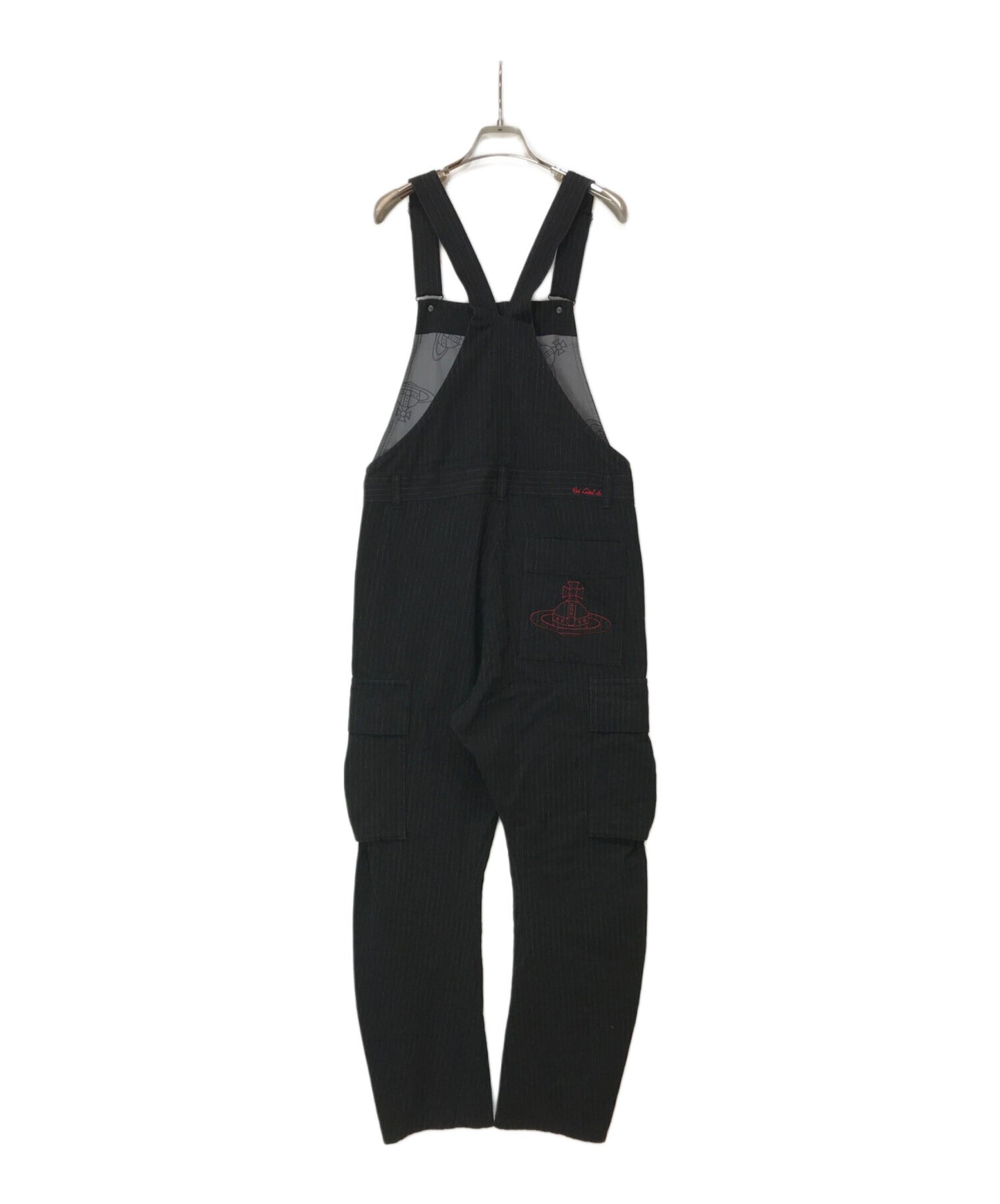 [Pre-owned] Vivienne Westwood RED LABEL Textured Stripe Salopettes 17-12-741004