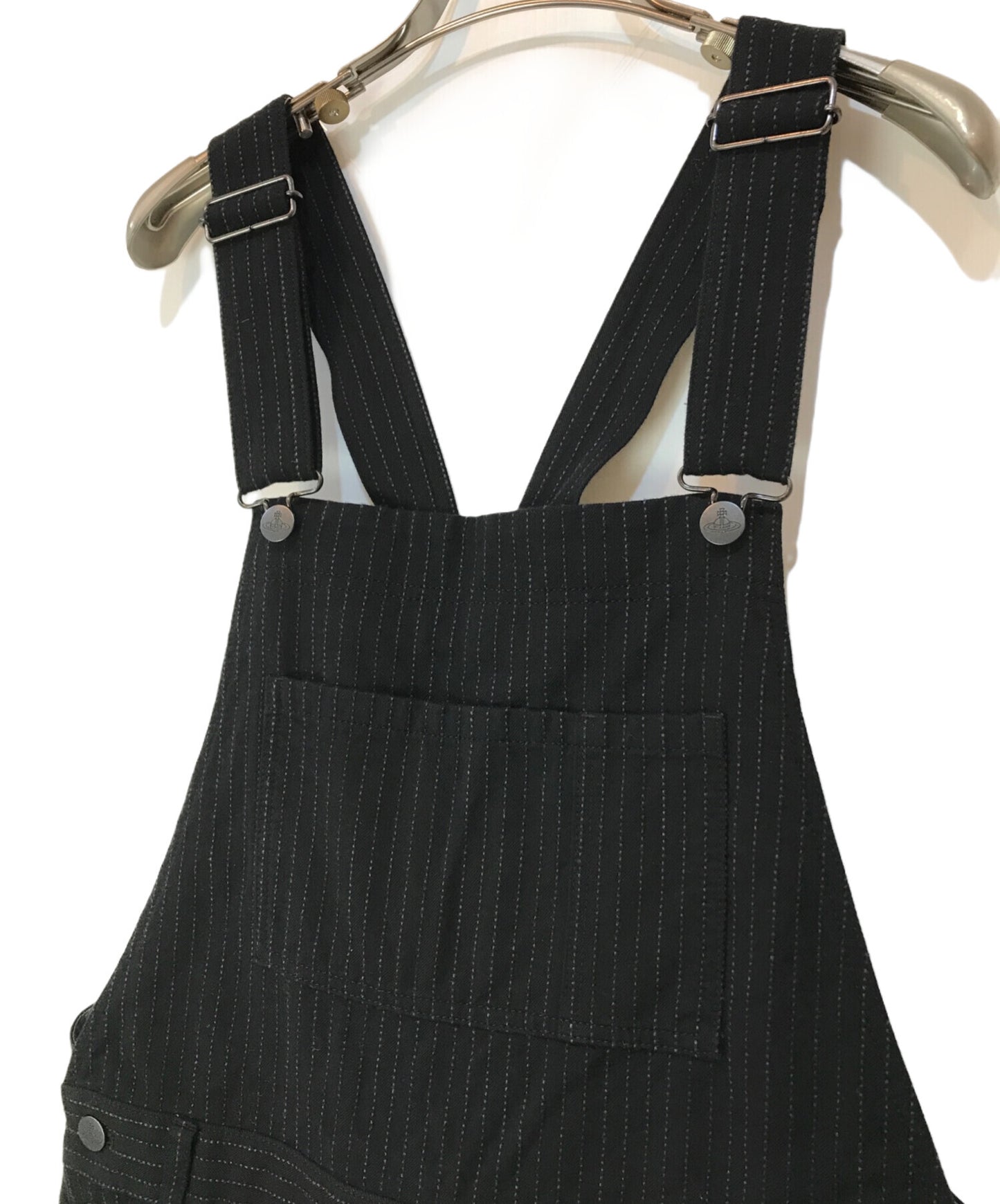 [Pre-owned] Vivienne Westwood RED LABEL Textured Stripe Salopettes 17-12-741004