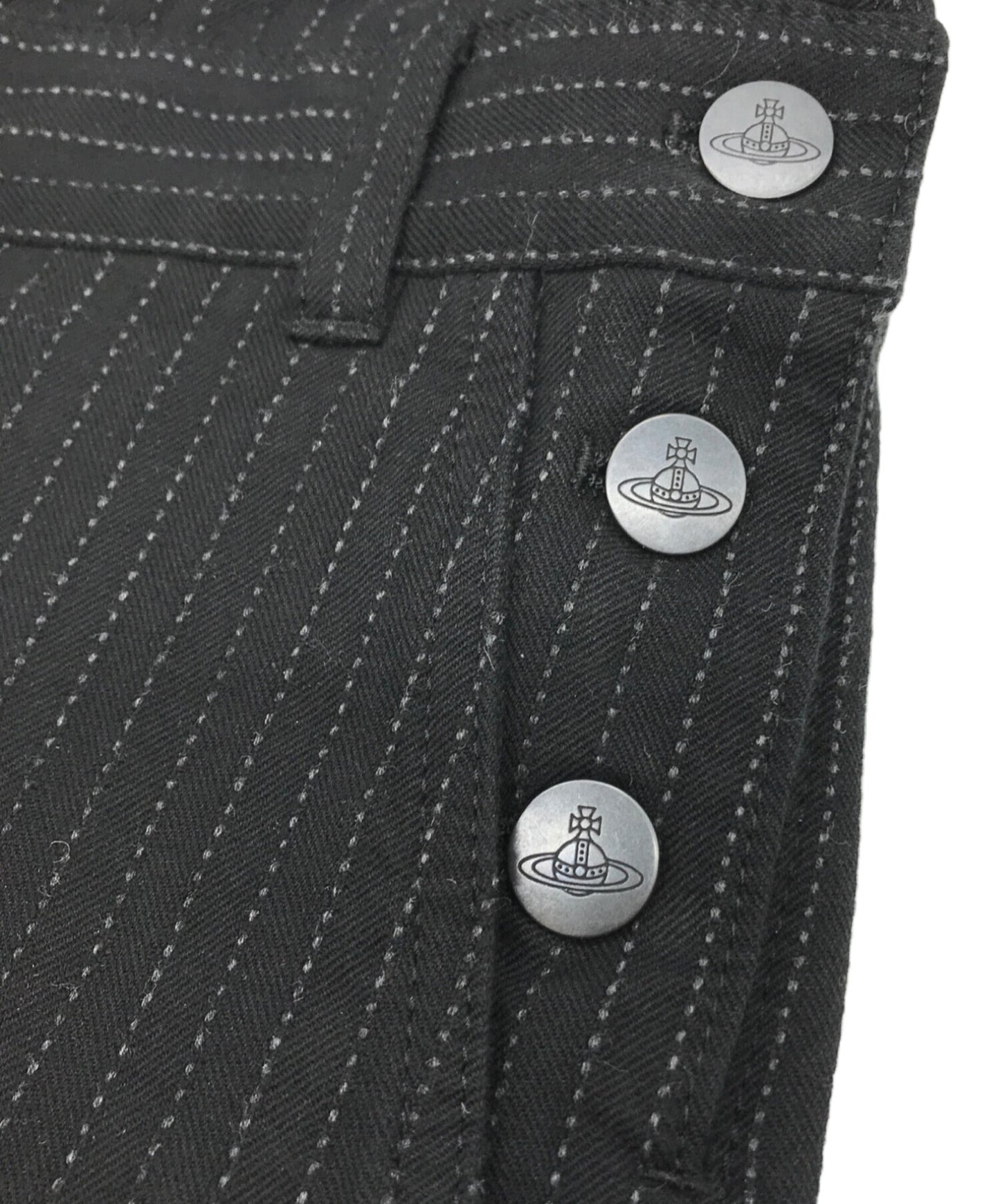 [Pre-owned] Vivienne Westwood RED LABEL Textured Stripe Salopettes 17-12-741004