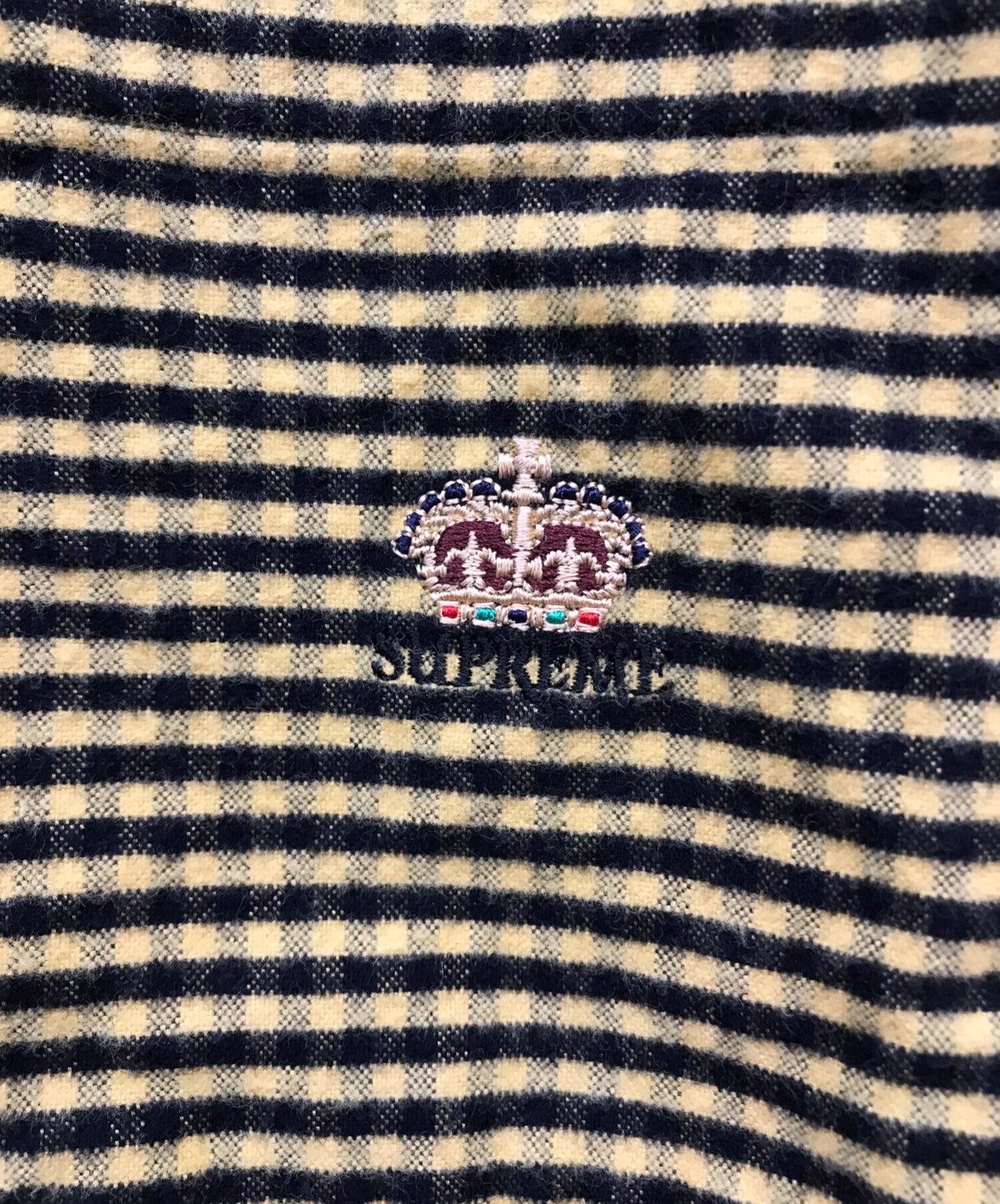 [Pre-owned] SUPREME 24SS Loose Fit Flannel Oxford Shirt