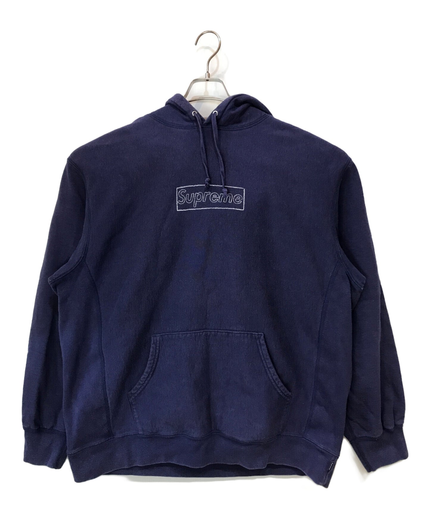 [Pre-owned] SUPREME 21SS KAWS Chalk Logo Hooded Sweatshirt