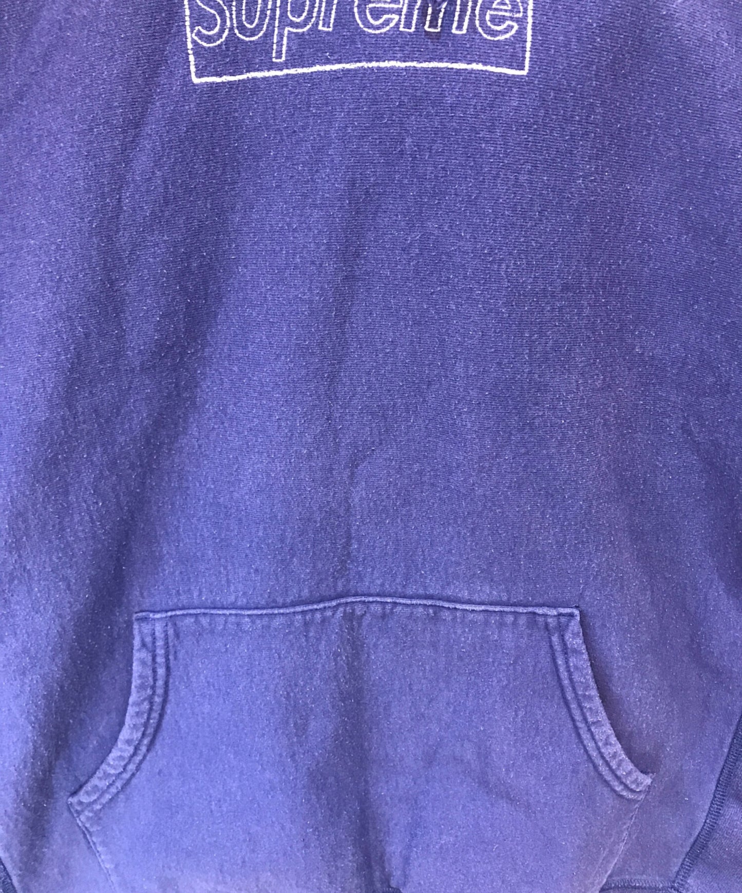 [Pre-owned] SUPREME 21SS KAWS Chalk Logo Hooded Sweatshirt