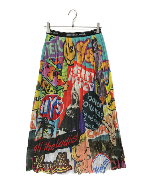 [Pre-owned] Hysteric Glamour SUMMER OF 70s Pattern Random Pleats Skirt 01202NK01