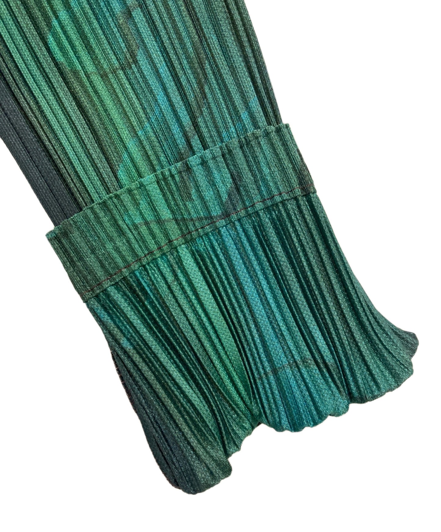 [Pre-owned] PLEATS PLEASE Pleated cardigan with champagne bottle pattern PP83-J0674