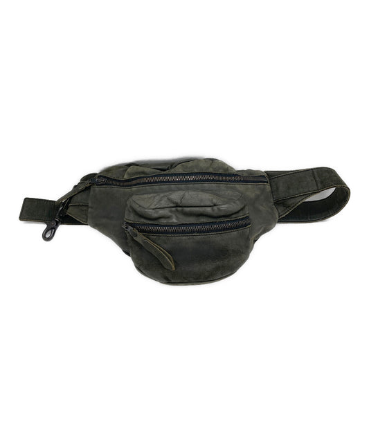 [Pre-owned] NUMBER (N)INE Leather waist bag with musical note buckle