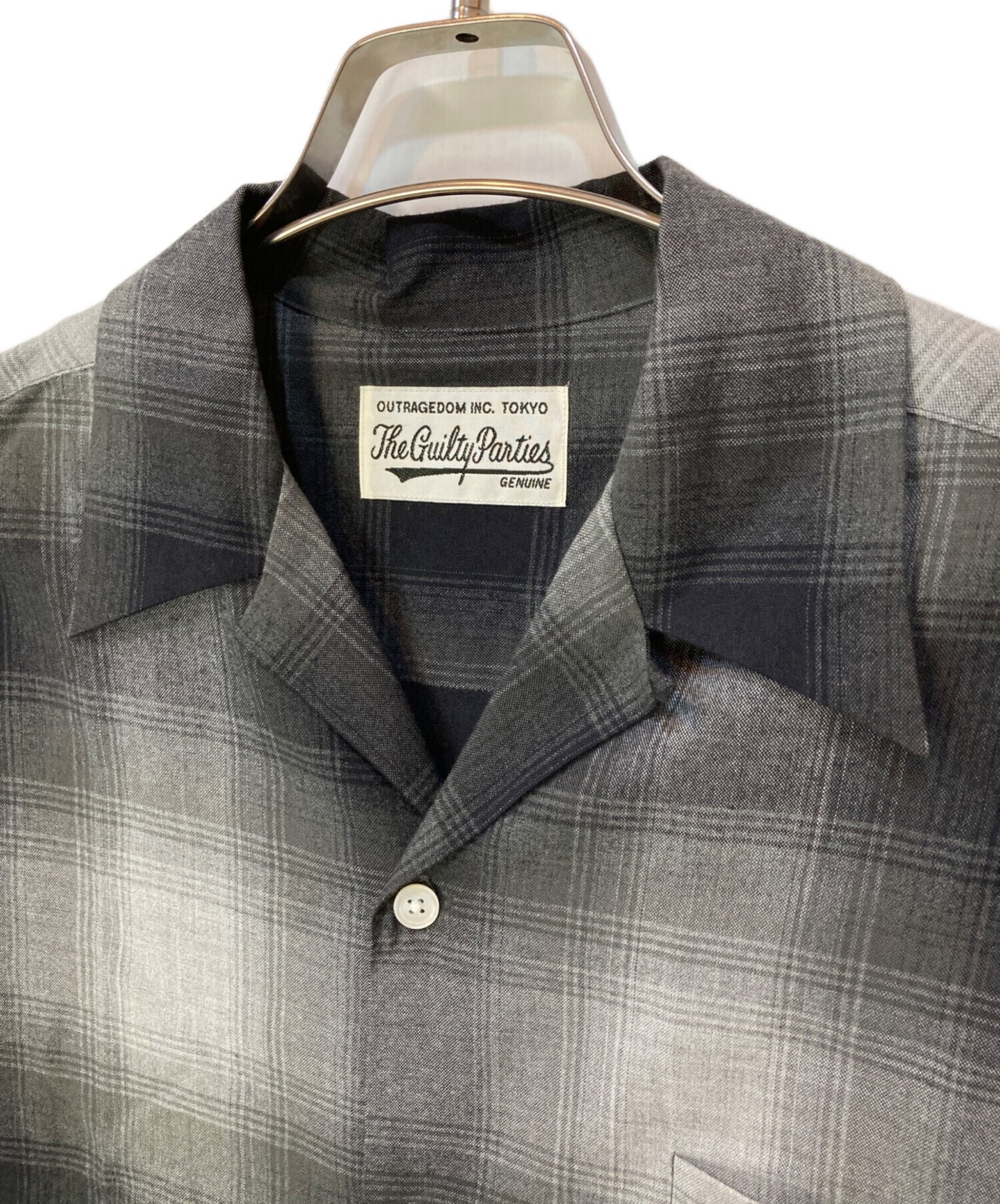 [Pre-owned] WACKO MARIA OMBRE CHECK OPEN COLLAR SHIRT L/S 23fwe-wms-oc01