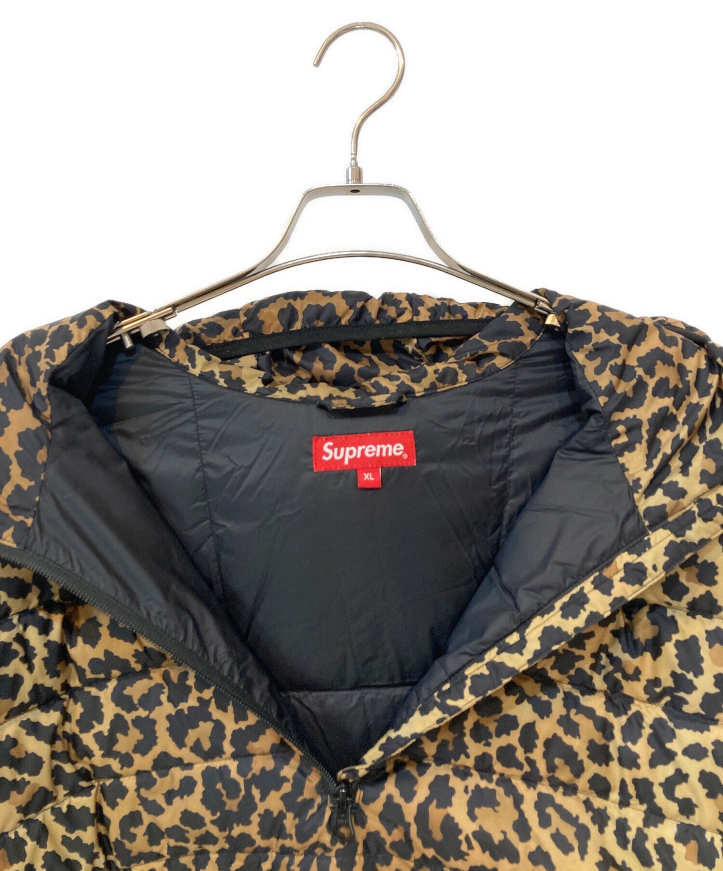 [Pre-owned] SUPREME 21FW Micro Down Half Zip Hooded Pullover