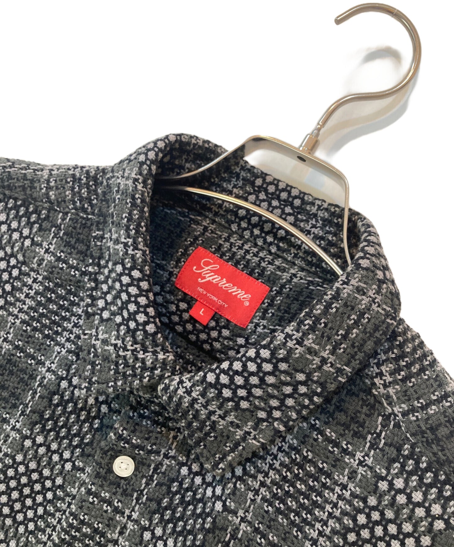 [Pre-owned] SUPREME 23SS Basket Weave Plaid Shirt