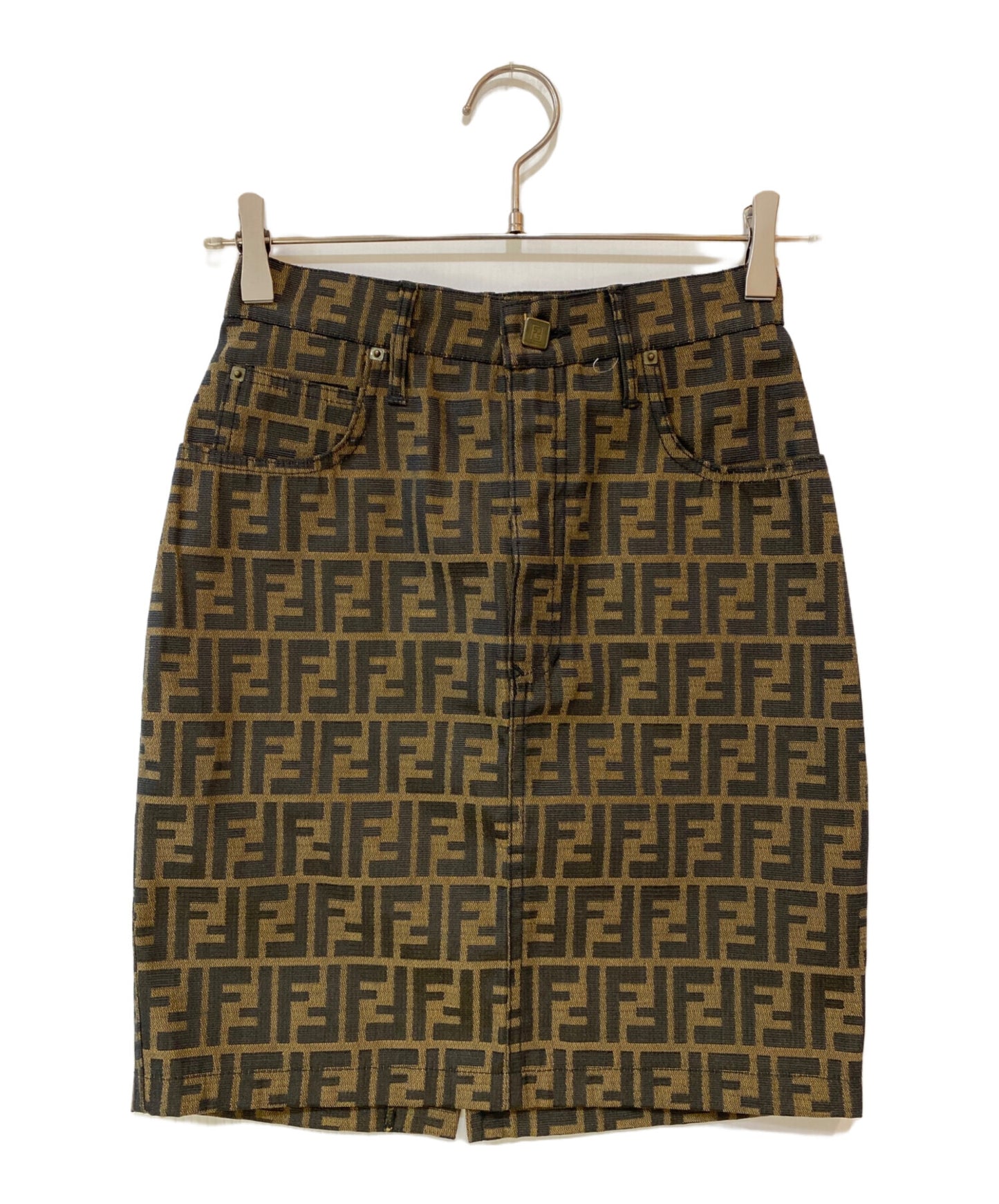 [Pre-owned] FENDI Zucca-Print Short Skirt