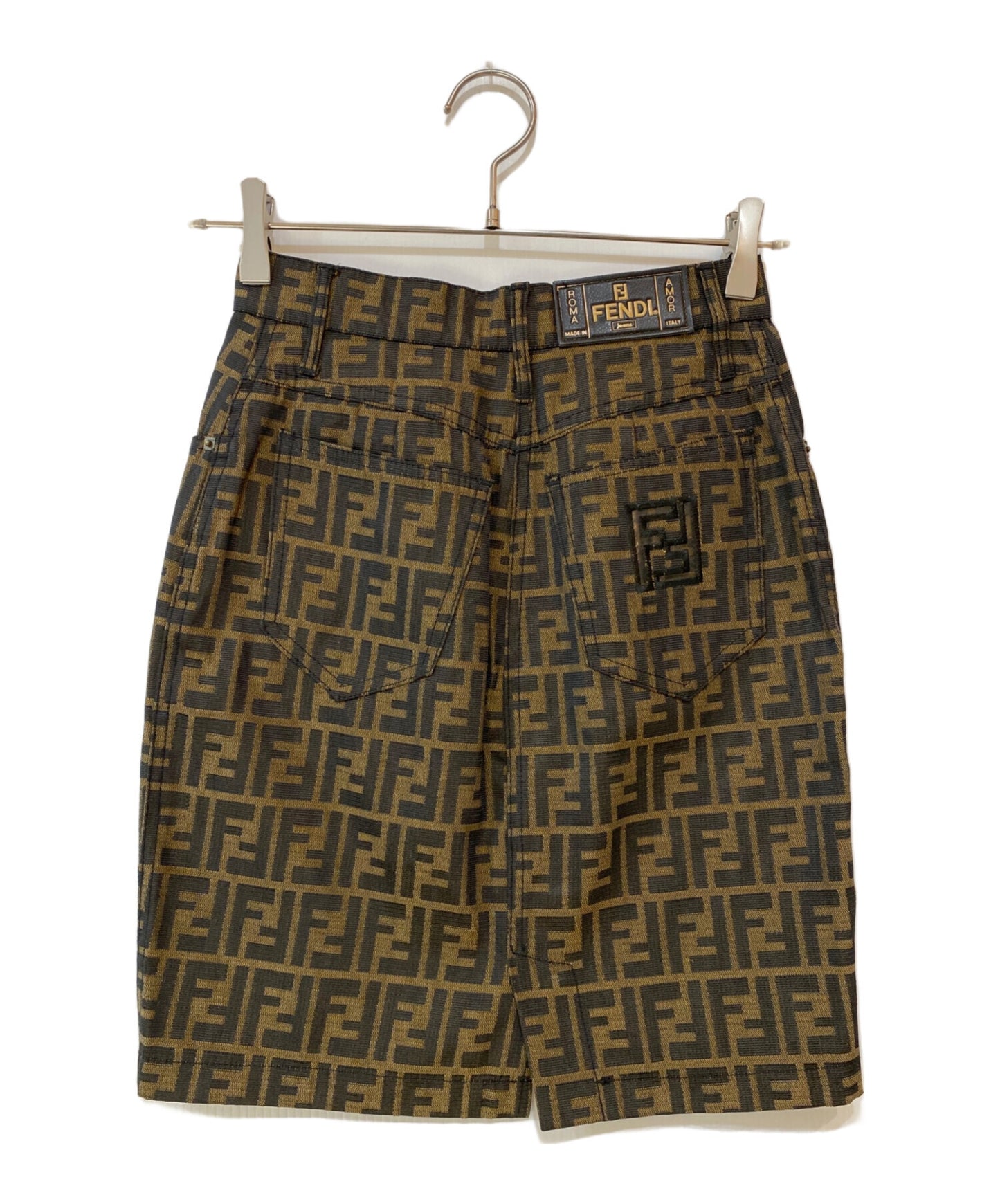 [Pre-owned] FENDI Zucca-Print Short Skirt