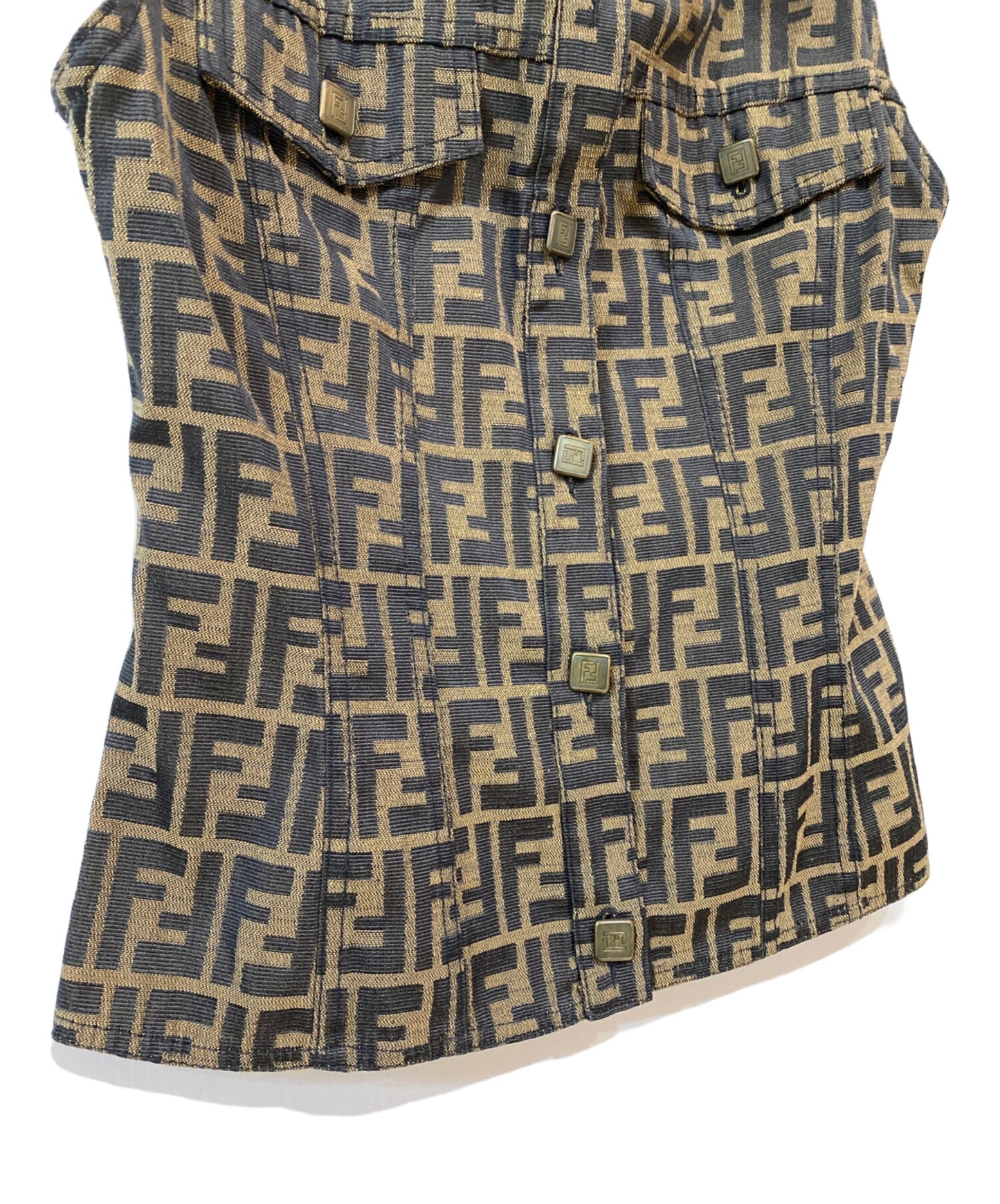 [Pre-owned] FENDI Zucca-Print Vest