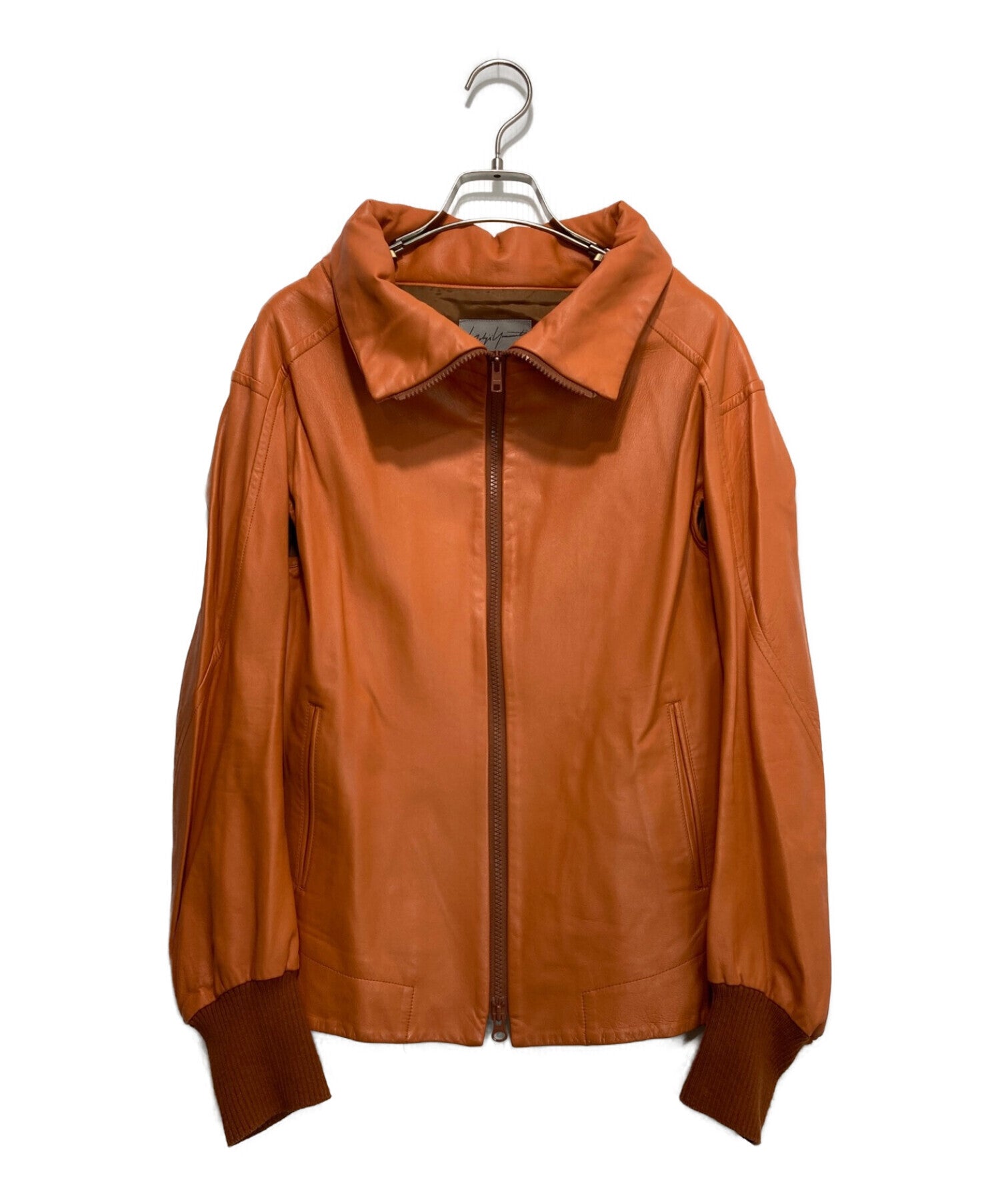 Pre-owned] YOHJI YAMAMOTO Lamb leather jacket with side opening FN