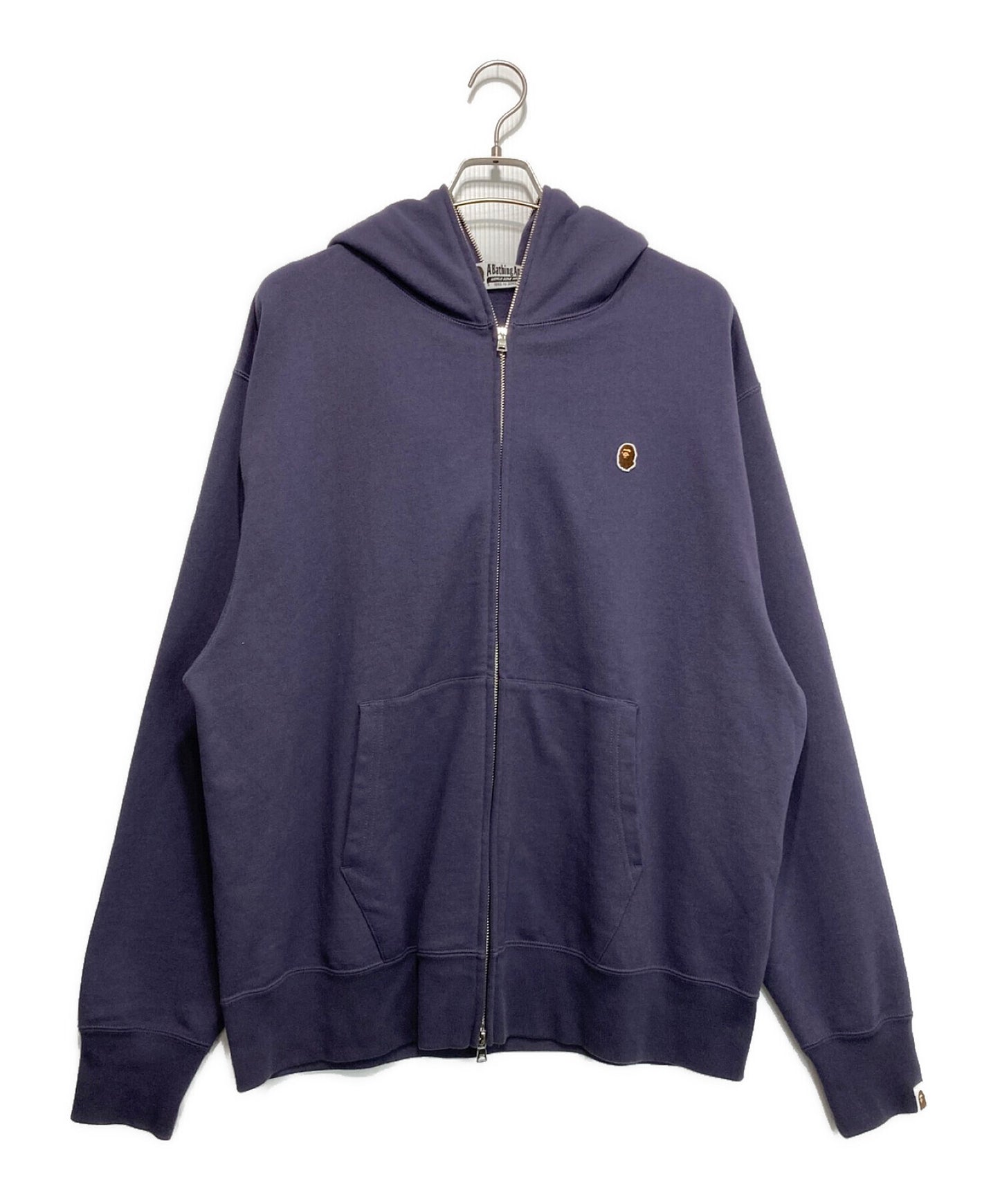 [Pre-owned] A BATHING APE ONE POINT RELAXED FIT HOODY /Logo Zip Hoodie 001zph701004m