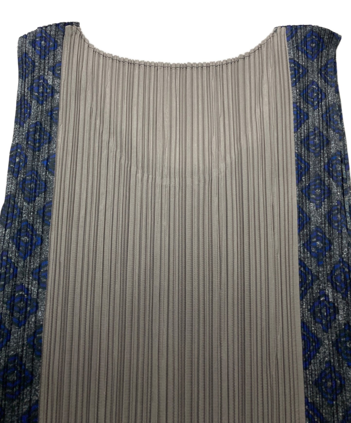 [Pre-owned] PLEATS PLEASE Geometric Pattern Pleated Sleeveless Long Dress PP86-JH916