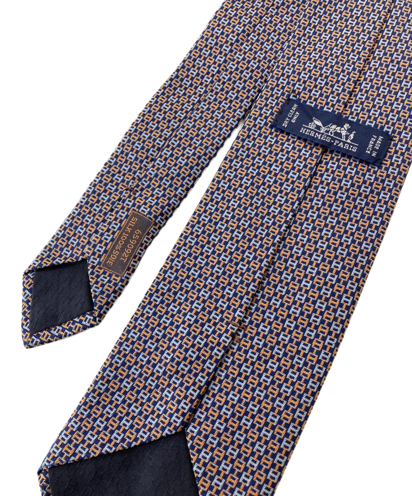 [Pre-owned] HERMES H logo tie 659092T