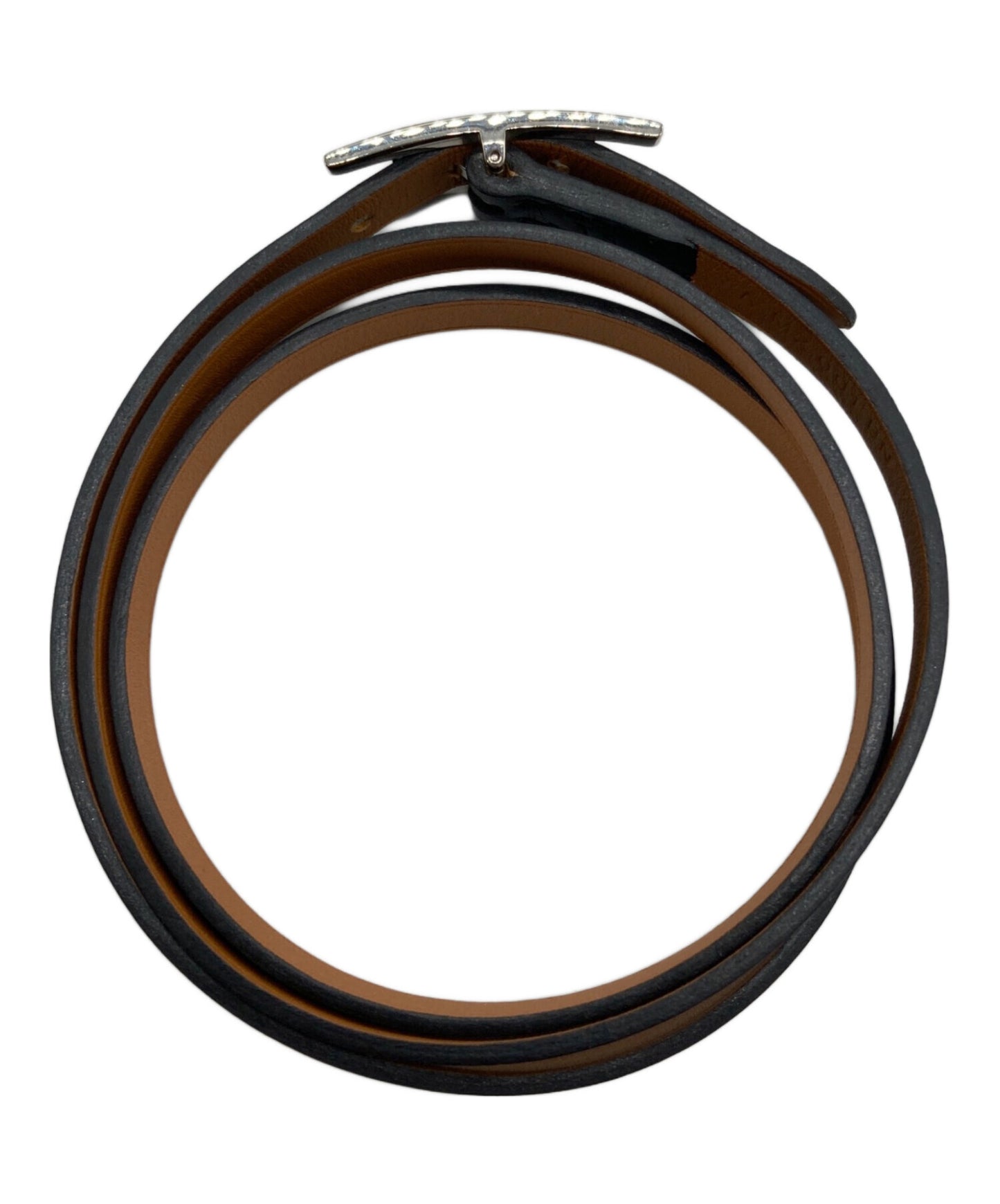 [Pre-owned] HERMES API leather bracelet